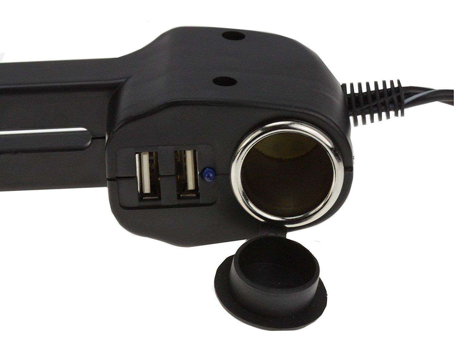 Navitech USB Port 4.2A Headrest Mount with Integrated Car Charger Compatible with Venturer Challenger 10 10.1 Inch 4