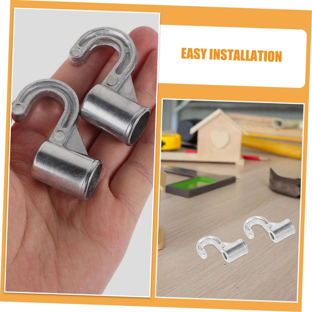 Gadpiparty 4pcs Aluminum Alloy Wardrobe Closet Rod Hooks Durable Hanger Hooks for Hanging Clothes Coats Belts Scarves Ideal for Modern Closet Organization 4