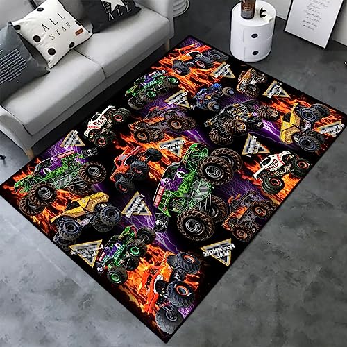 Car Area Rugs Large Carpet Non-Slip Floor Mat Soft Fluffy Throw Carpet Indoor Anime Car Non-Slip Rug for Living Room Bedroom Backyard Dorm Home Boys Girls Play Room (MC-9, 39.4in x 62.9in) 1