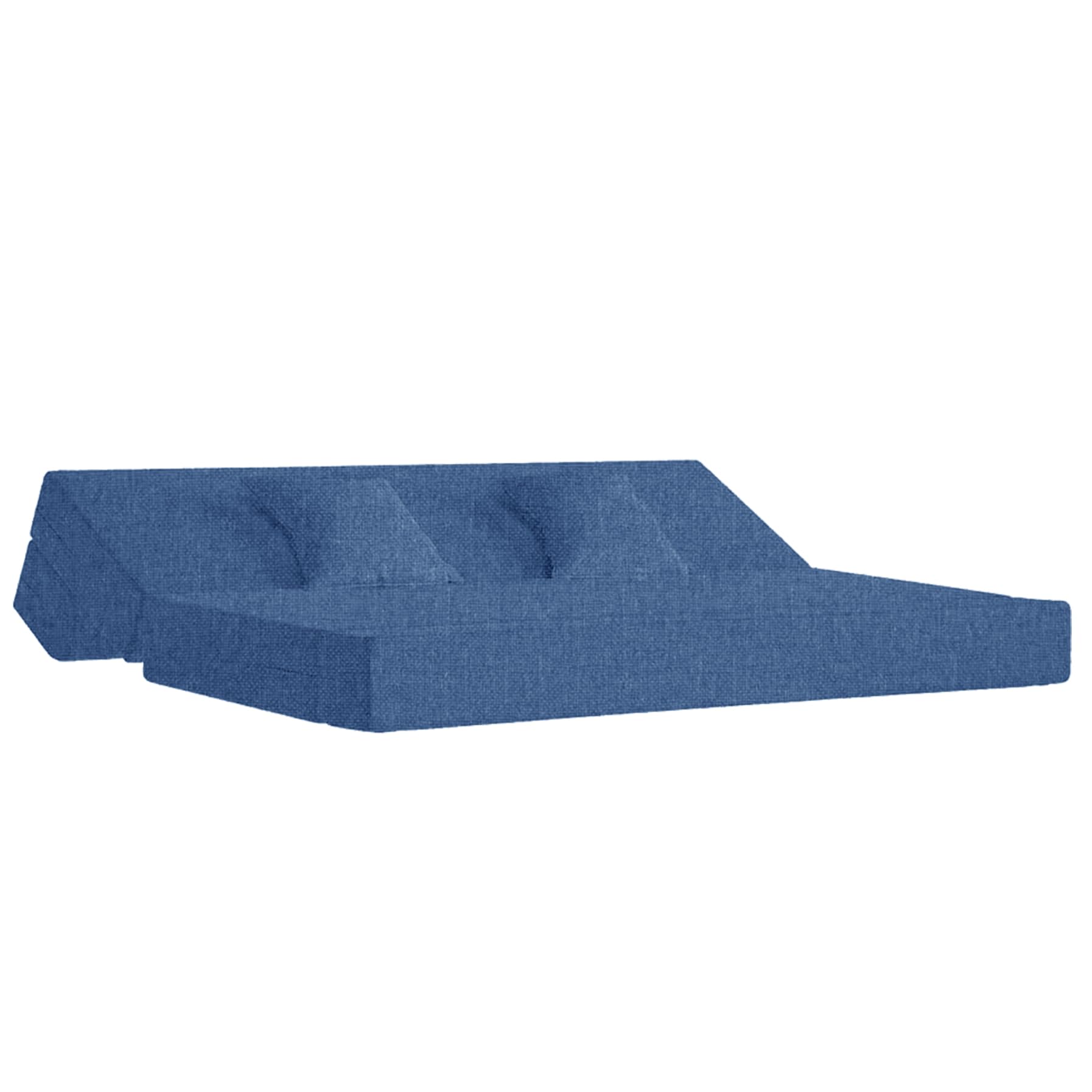 TRENDY VIBES | 3 -Seater, Blue Color | Folding Sofa Cum Bed & Mattress - Perfect for Guest Home & Office -5X6 Feet 4