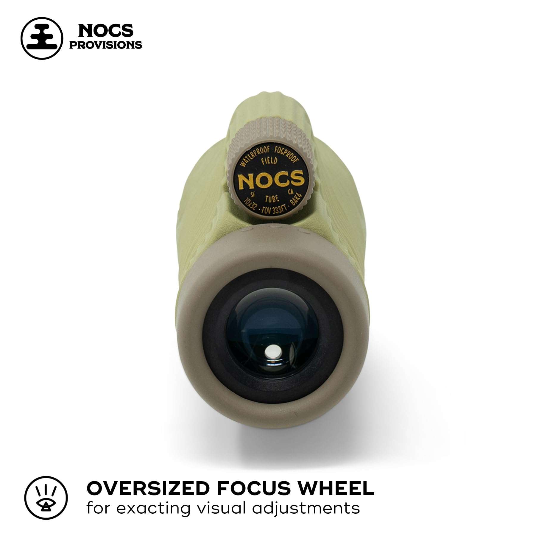 Nocs Provisions Field Tube 10x32 Waterproof Monocular, 10X Magnification Telescope, Bak4 Prism, Wide Field of View for Bird Watching, Backpacking & Wildlife Viewing - Ponderosa Green 3