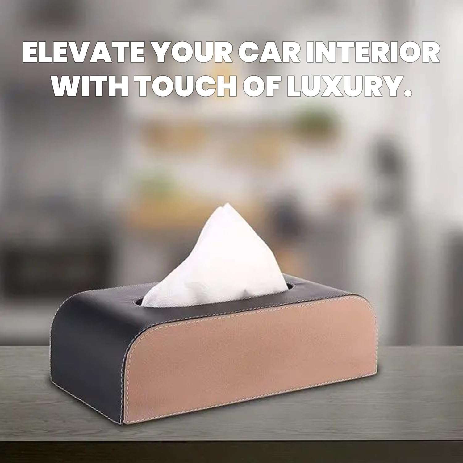 AllExtreme Leather Tissue Box Unique Decorative & Elegant Holder for Sun Visor Seat Side Pocket or Back Seat of Car Accessories 6