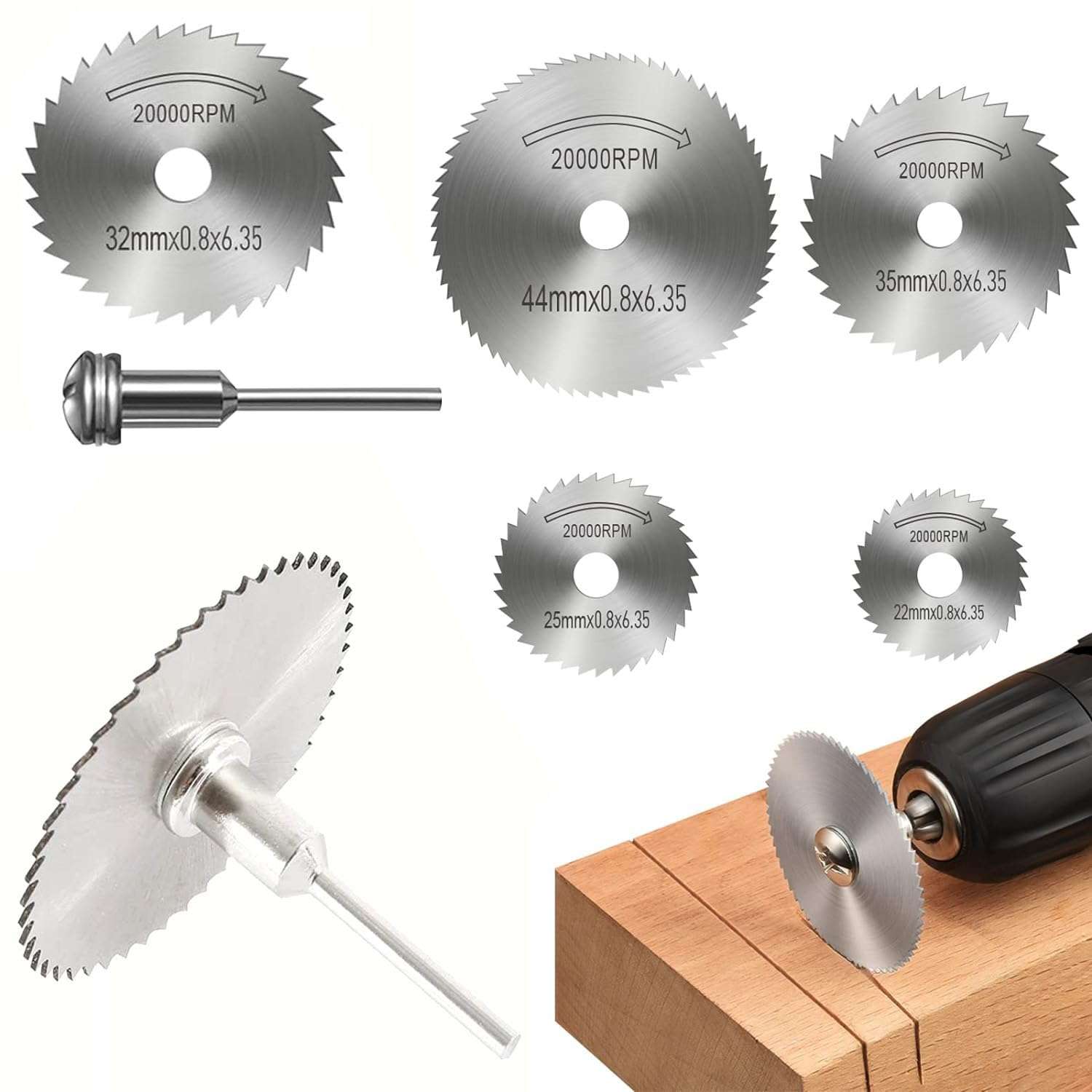 Diy Crafts 12461 8907 0.5-3.2mm Brass Drill Chuck Collet Bits 4.3mm Shank Rotary Tools, Multicolor, 10 Piece 4