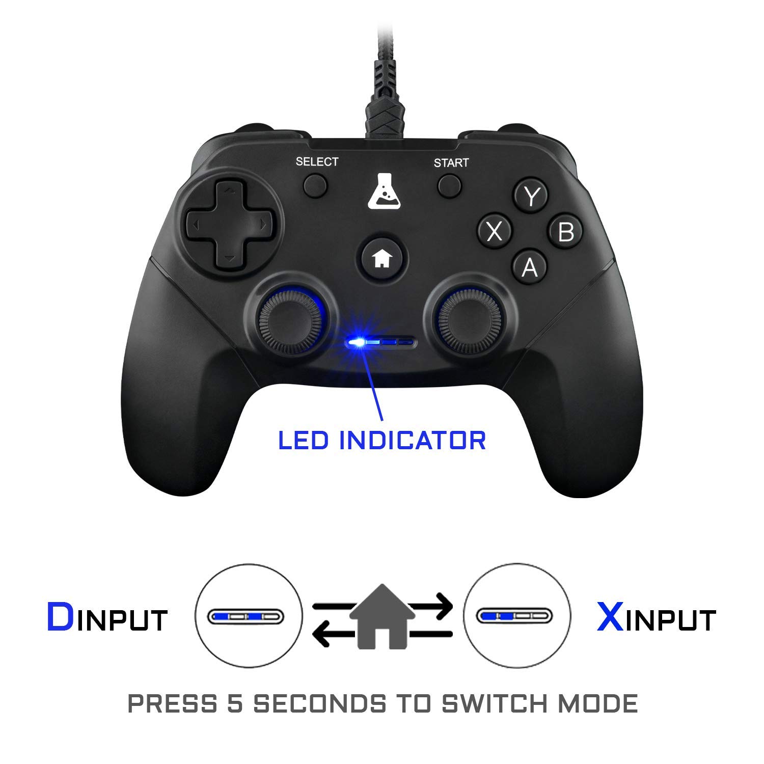 THE G-LAB Manette de jeu K-Pad Thorium (Noir), K-PAD-THORIUM 6