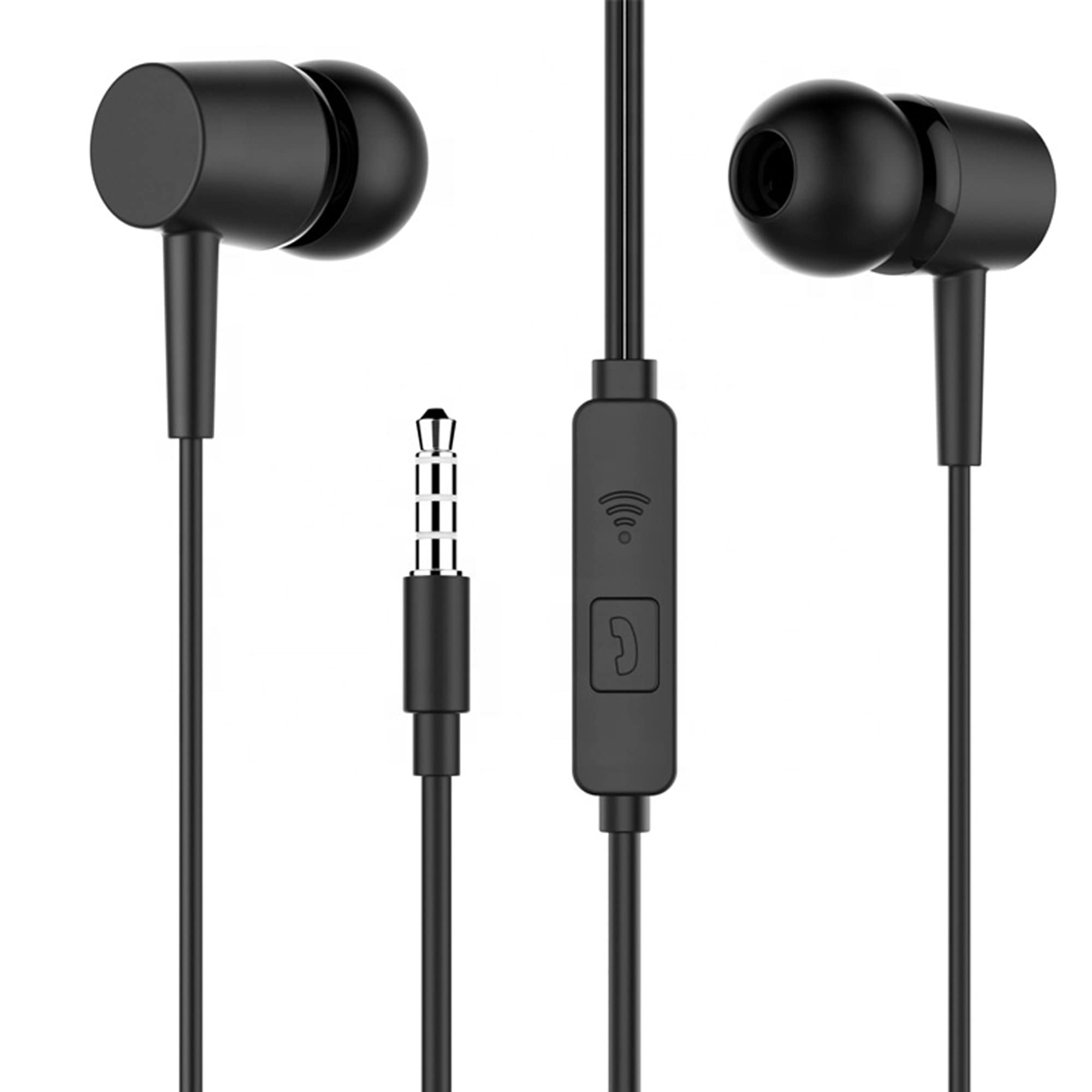 In-Ear Headphone For Xiaomi Mi Max 3 Pro In- Ear Headphone | Earphones | Headphone| Handsfree | Headset | Universal Headphone | Wired | MIC | Music | 3.5mm Jack | Calling Function | Earbuds | Microphone| Bass Bost Sound | Flat Wired Earphone| Original Earphone like Performance Best High Quality Sound Earphones Compatible With All Andriod Smartphone, MP3 Players, Mobile, Laptops NM3- (CHAMP, Black/White) 1