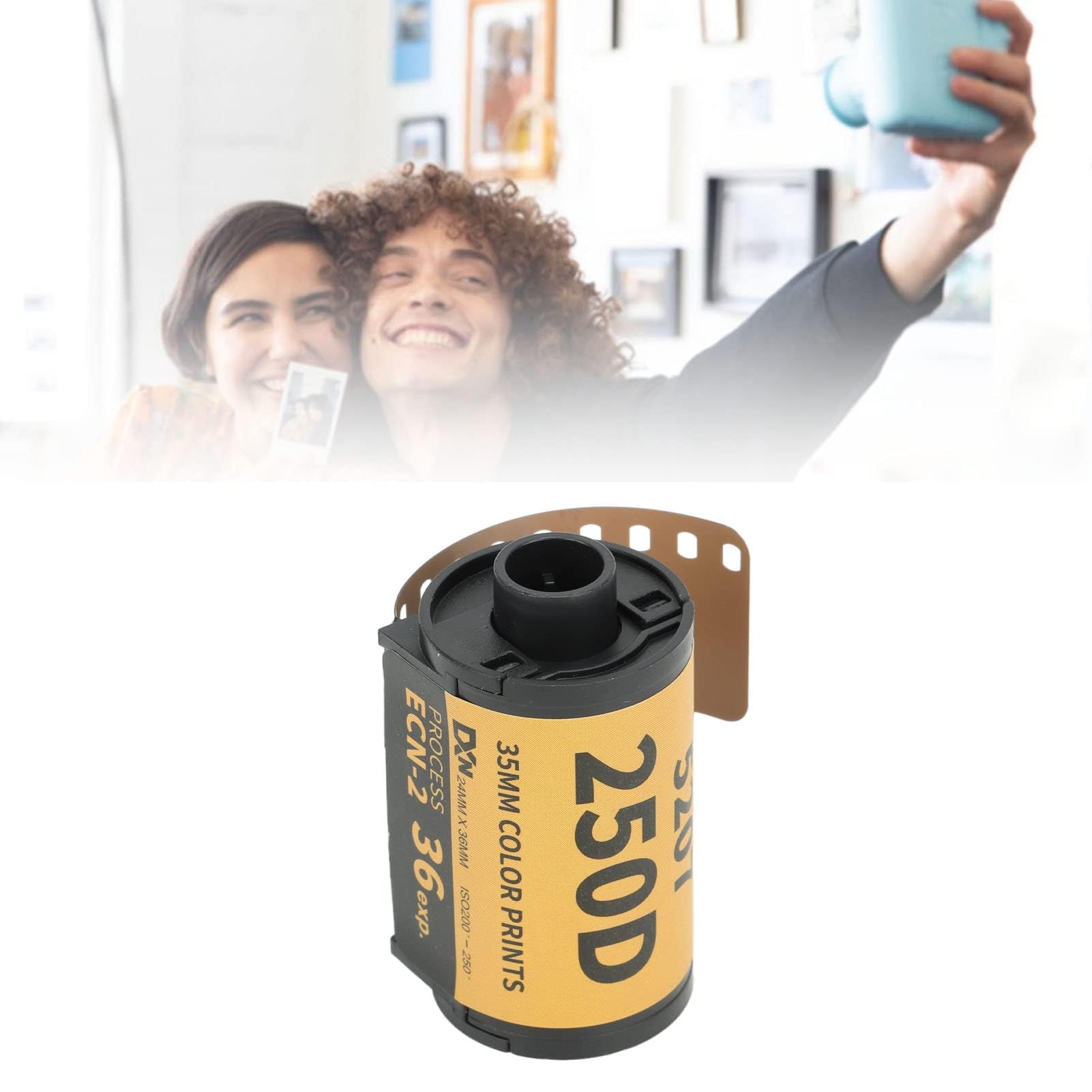 Ktsxxops 35mm Color Print Film Professional Wide Exposure Range ECN 2 Process Colour Print Camera Film for 135 Camera, 8 Sheet, 200-250, 1.9 x 1.1 in, 5