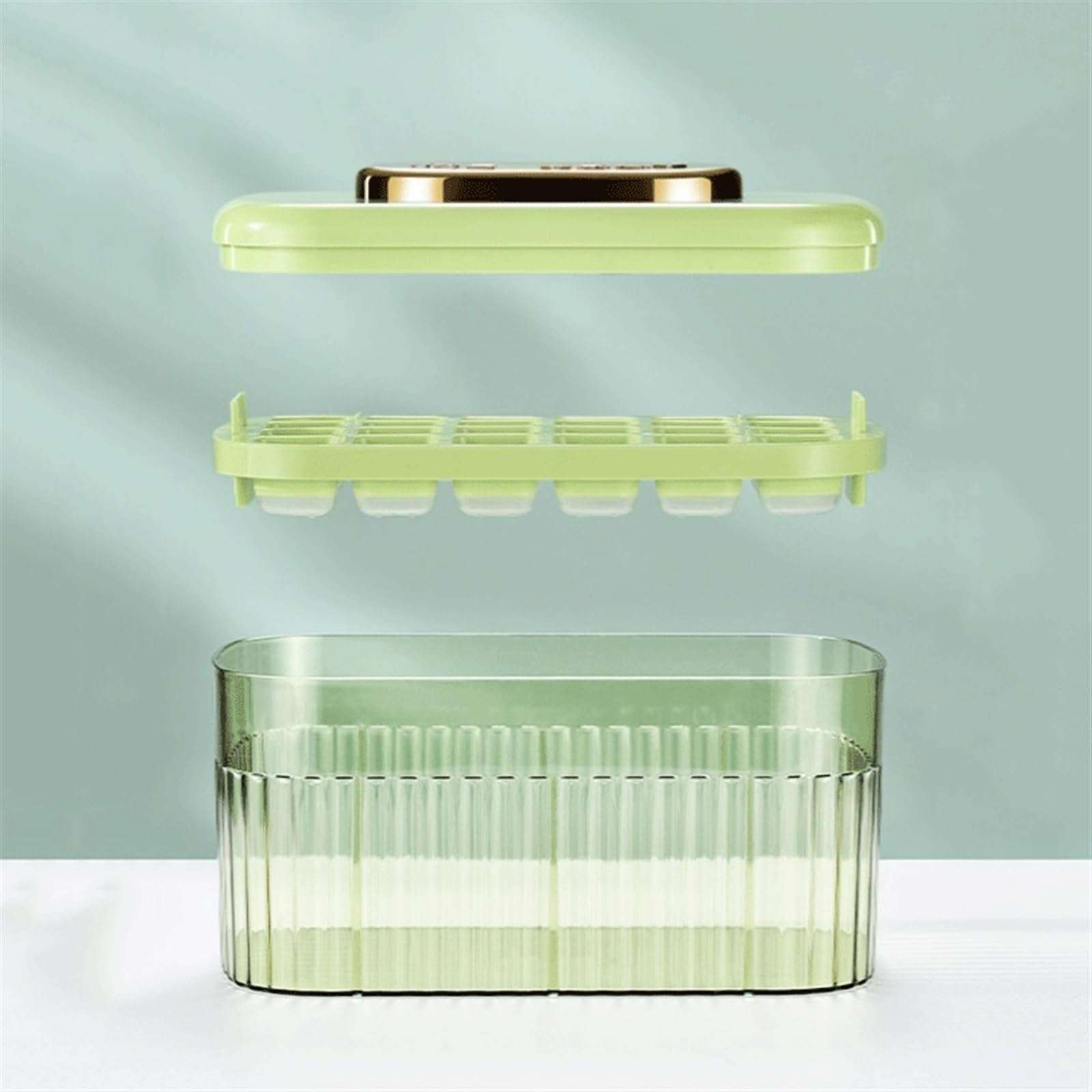 MOOWI Ice Bucket Ice Bucket Press Type ice Cube Maker Ice Box Tray Silicone Kitchen Gadget Ice Ball Mold Beer Coffee Quick Freeze Keeps Ice Cold & Dry (Color : 2) 3