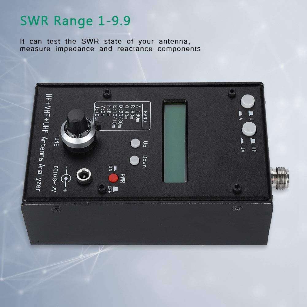 Antenna Analyzer, HF+VHF+UHF Antenna Analyzer SWR Antenna Meter Tester Impedance Analyzer 4