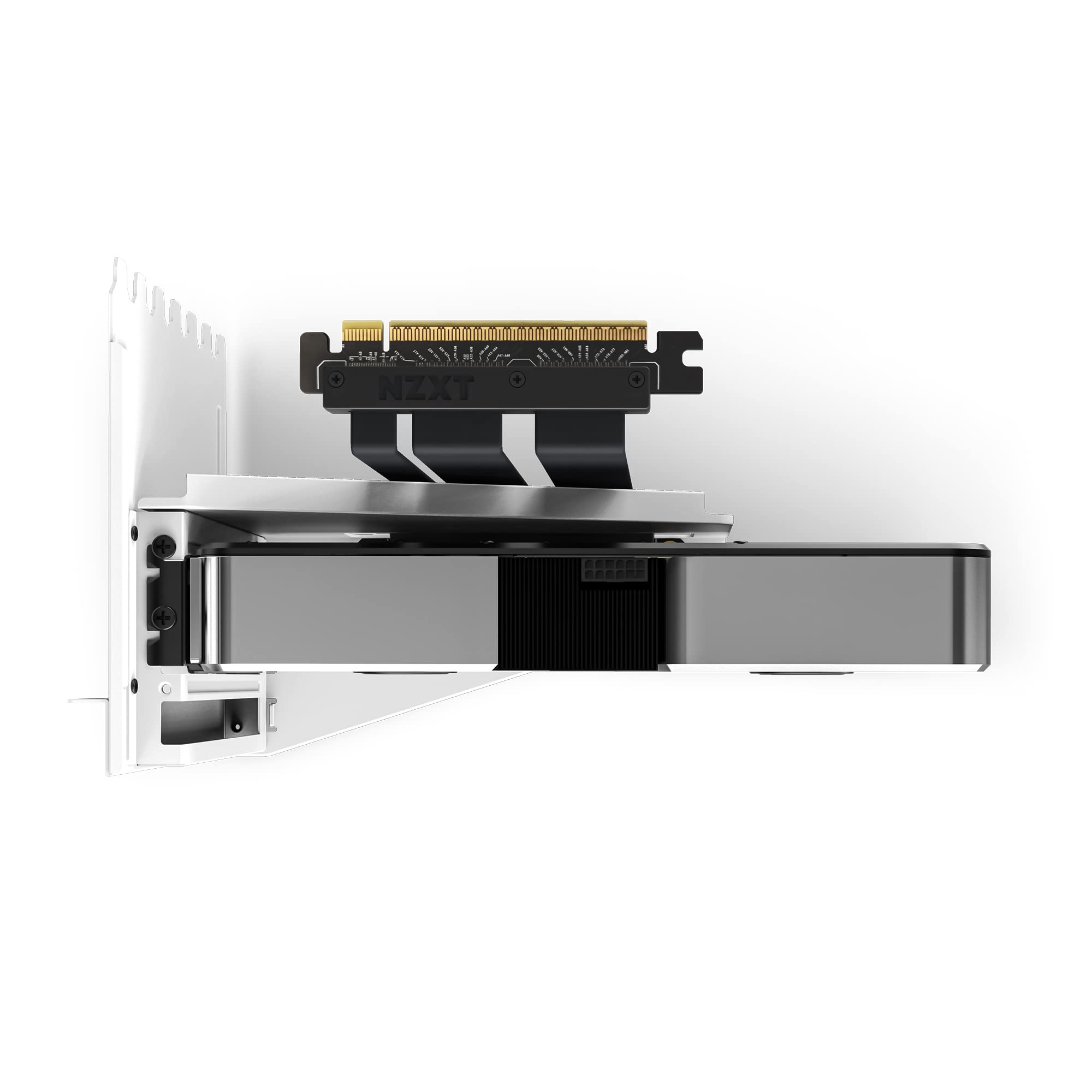 NZXT Vertical GPU Mounting Kit - AB-RH175-W1-175 mm PCIe 4.0x16 Riser Cable - GPU Holder - Sturdy Steel Bracket - White 5