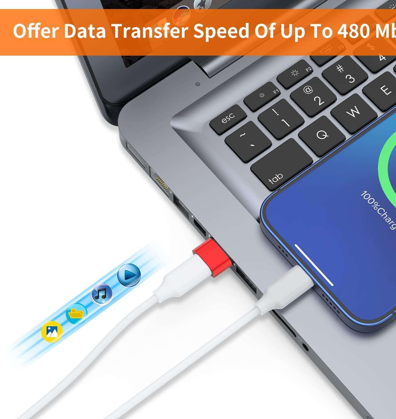 Etzin USB 3.1 Type C USB C Female to USB Male Adapter USB-C Female to USB Male, USB Type C Female to USB OTG Adapter Data Transfer Adapt etc. (Pack-of-4, Red) 4