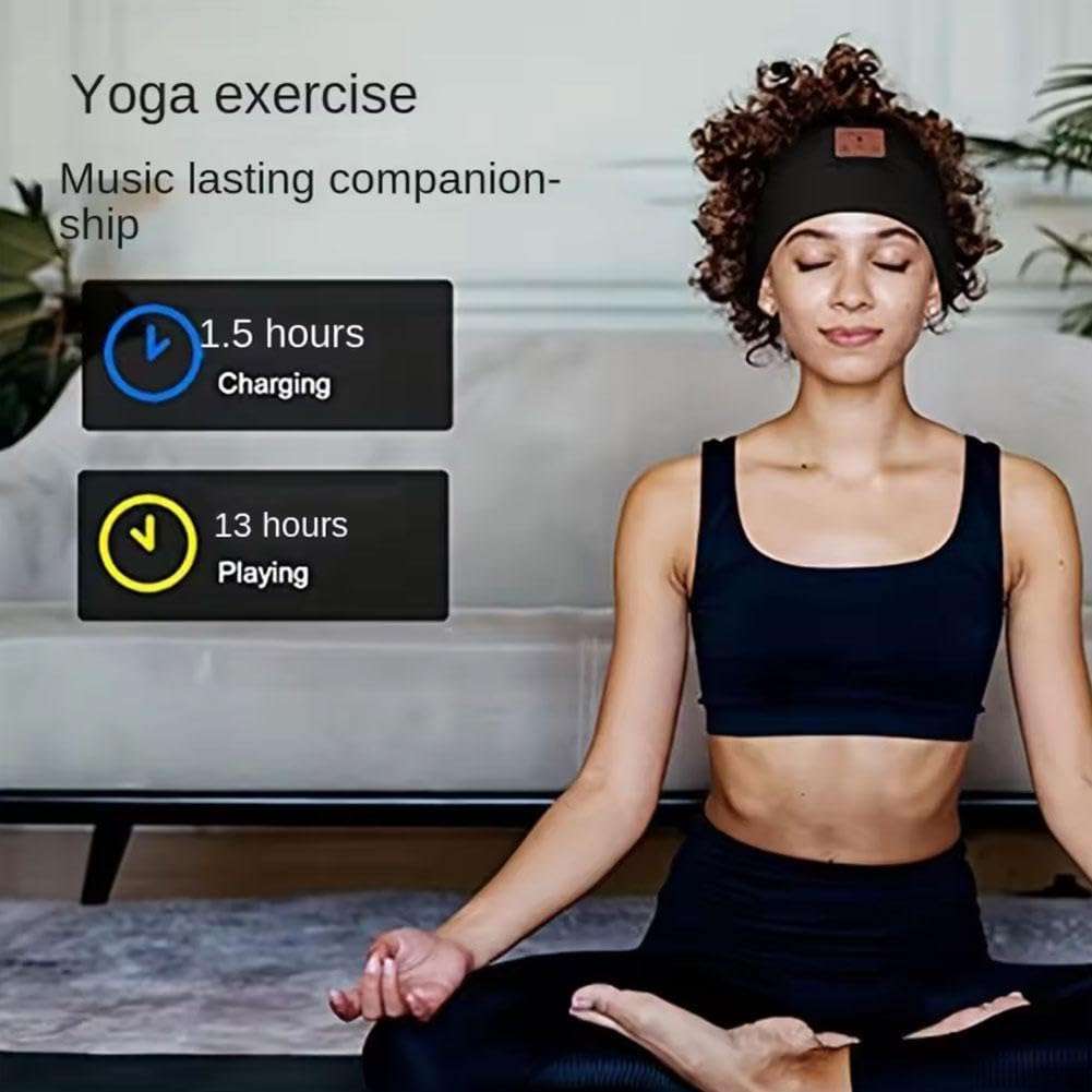 Sleep Headphones Bluetooth 5.0,Bluetooth Sports Headband Headphones,Headband Earphones Wireless, Sleep Mask for Side Sleeping, Sleeping Eye Mask for Women Men,Unique Gifts for Xmas (Black) 5