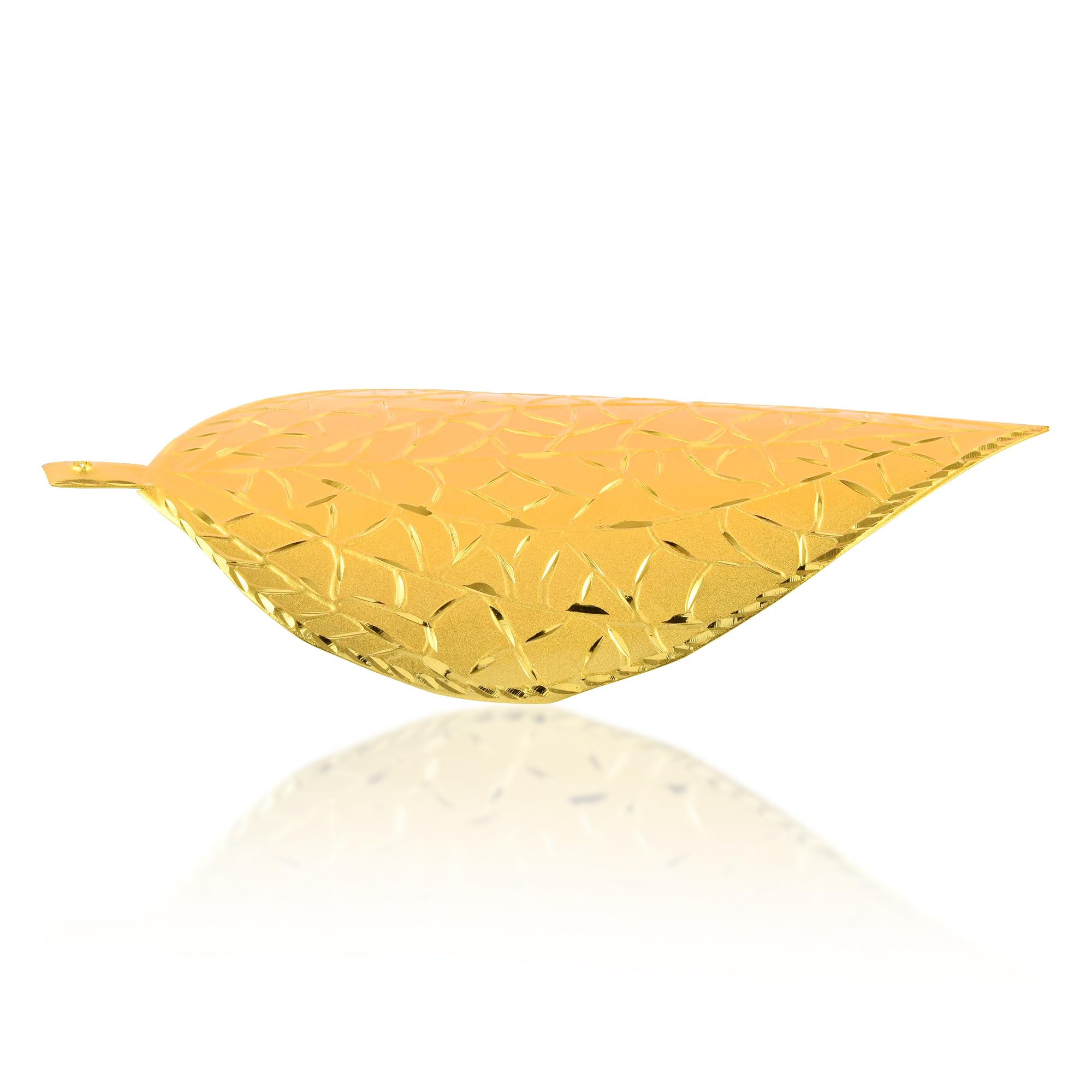 Memoir Brass Gold Plated Mango Leaf pan patta Hindu Puja Item Home Temple Decor Spiritual (HDSC5248) 3