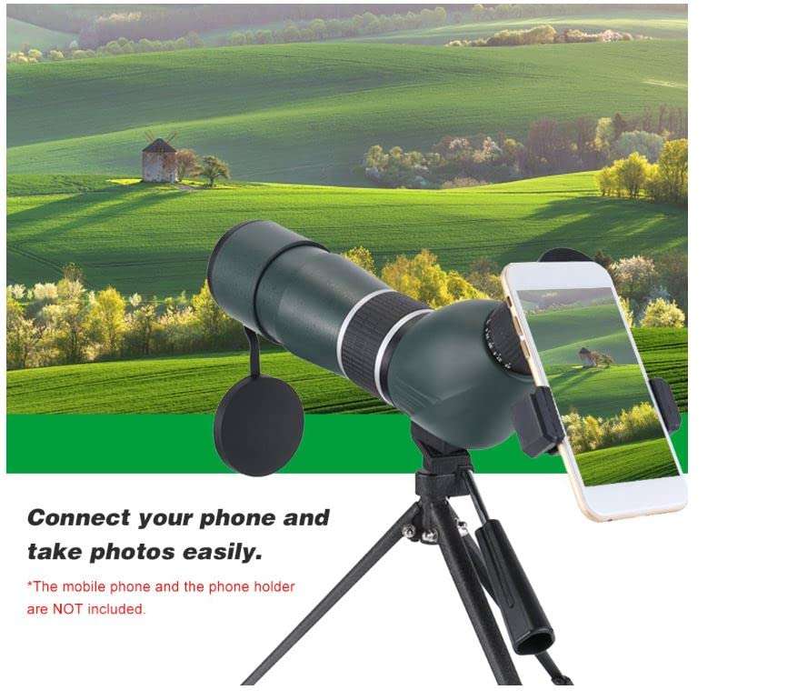 Sisliya 20-60x60 Spotting Scope,Spotting Scope Telescope with External Infrared Lights for Bird Watching,Target Shooting,Wildlife 5