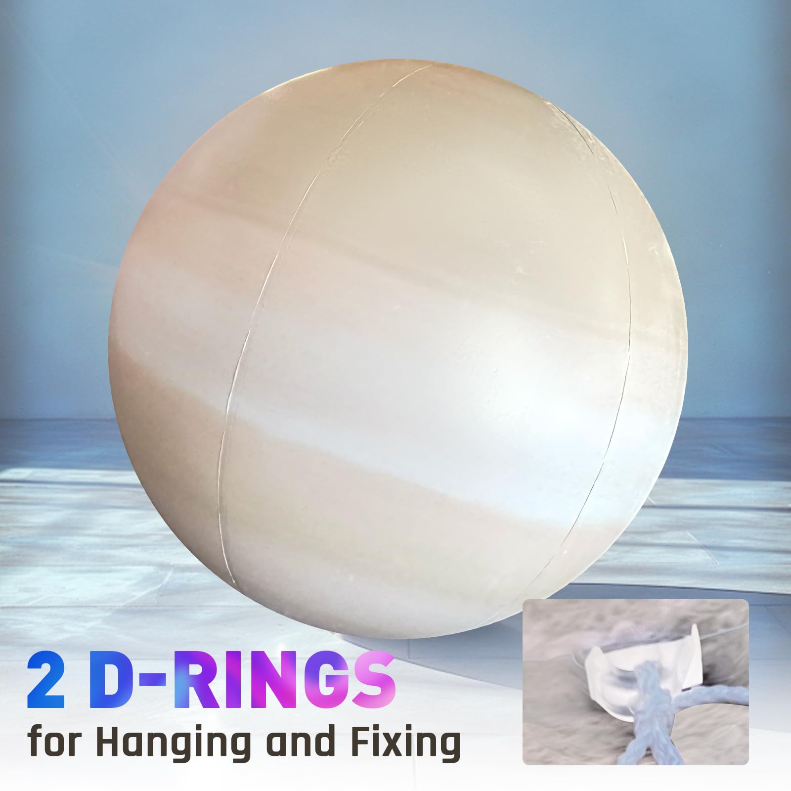 OZIS 60’’ Large Inflatable Planets Solar System LED Inflatable Saturn Planet Balloons for EducationalInstitution/Planetarium/Store/Church/Club Decoration 4