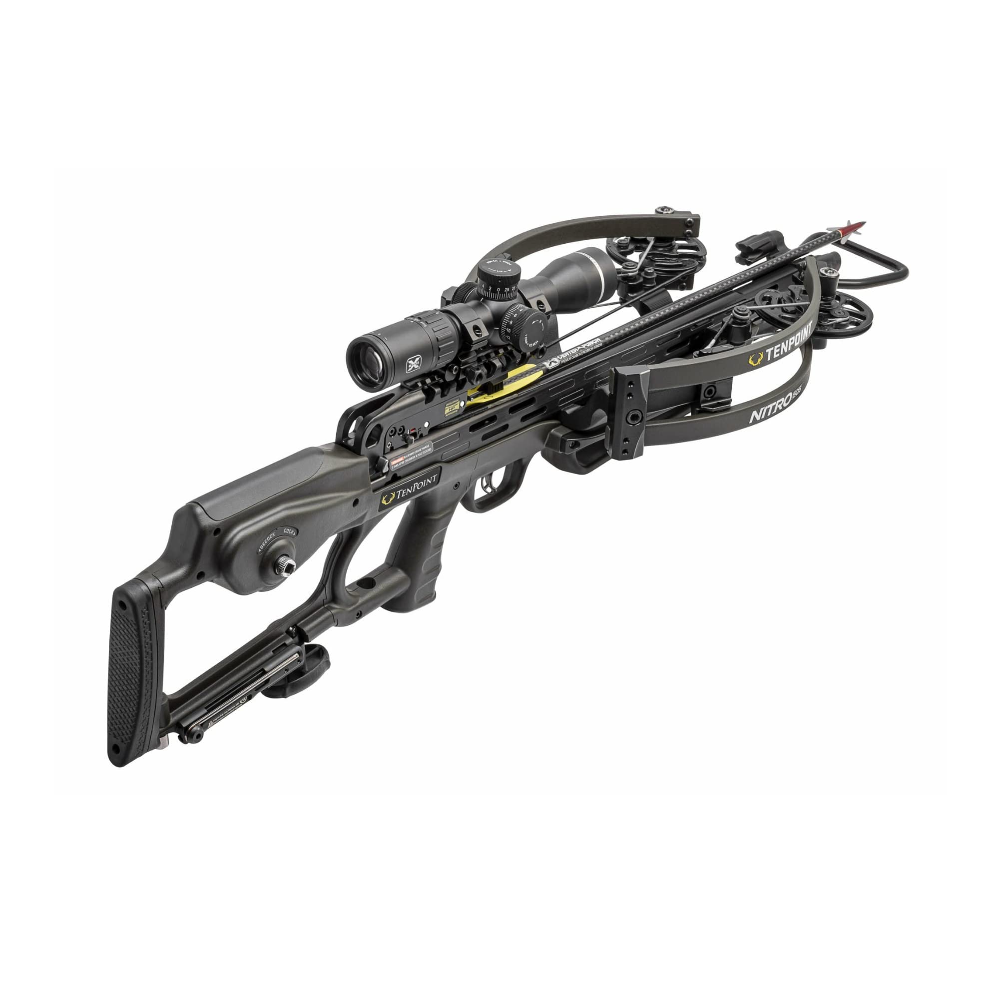 TenPoint Nitro 505 Crossbow, Moss Green - 505 FPS - Equipped with 100-Yard EVO-X Marksman Elite Scope, Scope Struts + ACUslide Cocking & De-Cocking System - Reverse-Draw Design 5