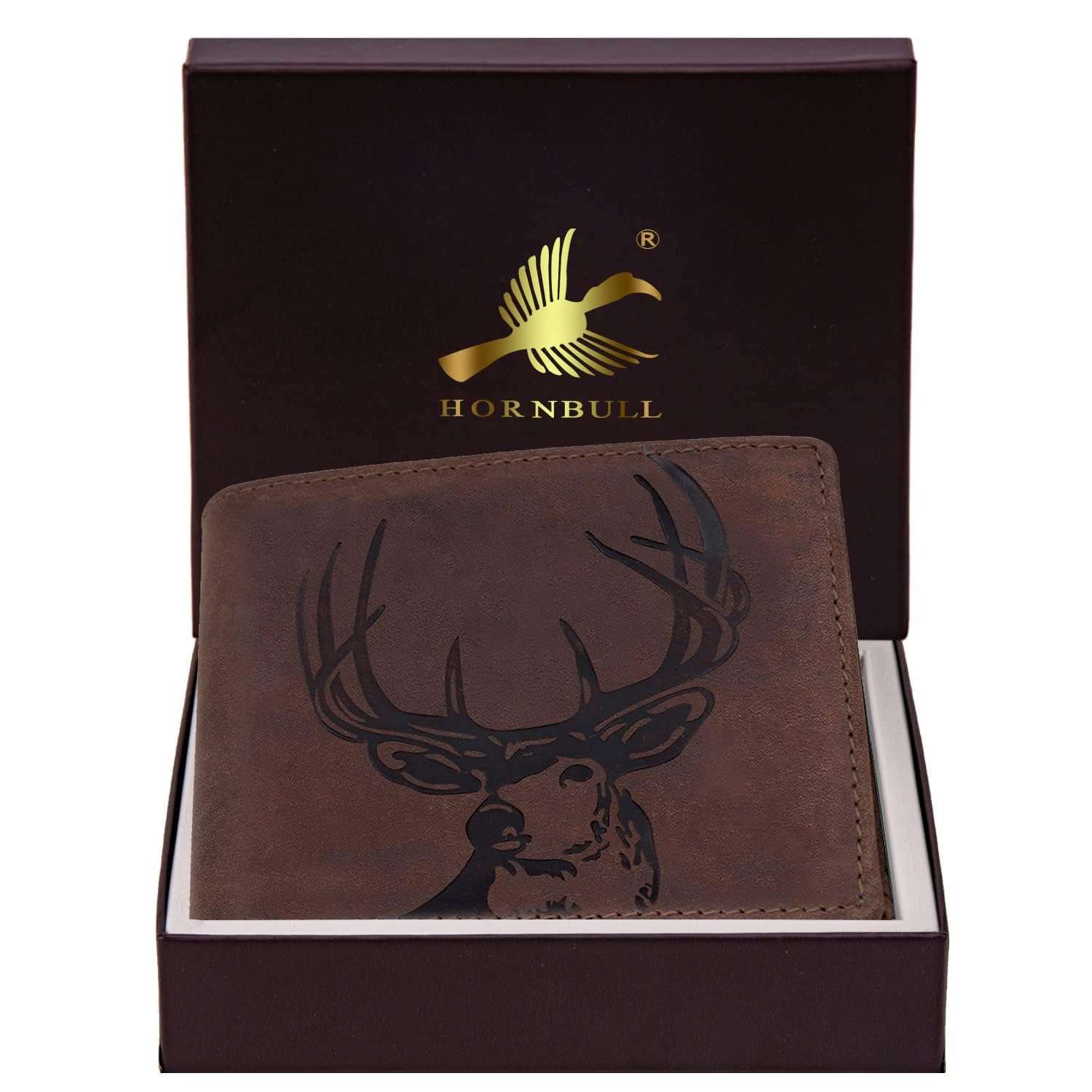 HORNBULL Eddie Leather Wallet for Men | Wallets Men with RFID Blocking | Mens Wallet (Brown1) 2