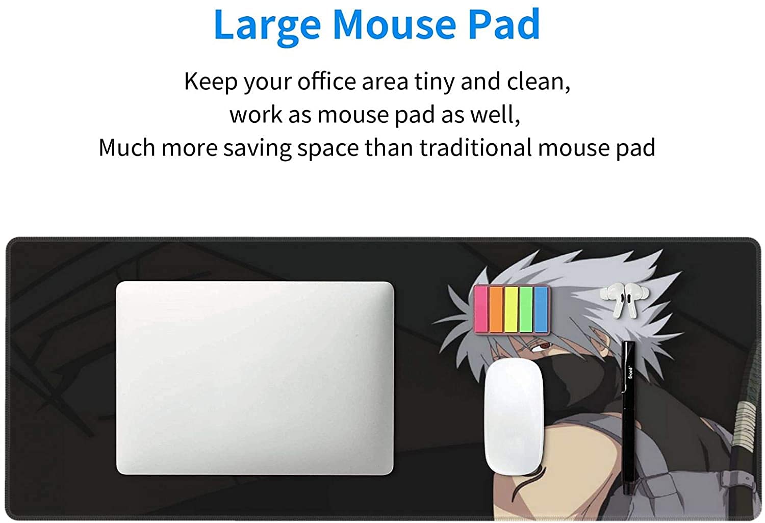 SMAIGE XXL Extended Gaming Mouse Mat/Pad - Large, Wide (Long) Mousepad, Stitched Edges | 27.6"x11.8"x0.08" Dimensions-Anime desigen for Men Boys 4
