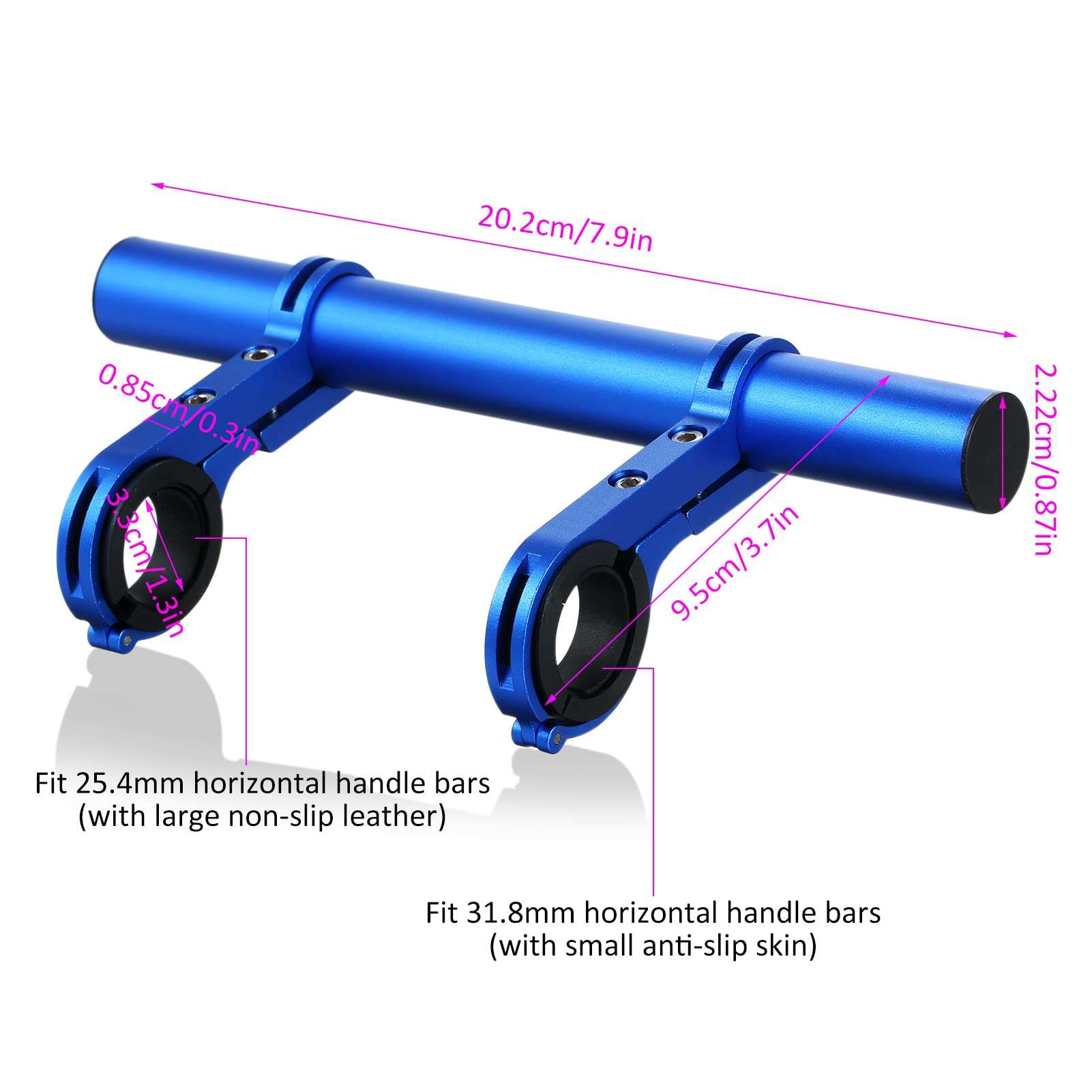 Honeytecs Electric Scooter Horizontal Extension Frame Electric Scooter Handlebar Extender Aluminum Alloy Holder Handle Bar Mount Bracket for M365 6