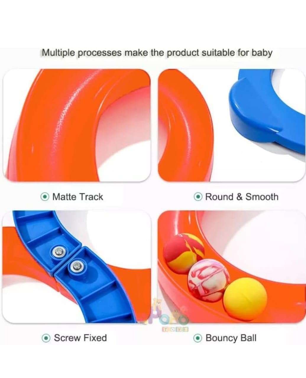 JAPSI 8 Shape Infinite Loop Balancing Track Toy | Creative Track with 3 Bouncing Balls for Kids | Best Hand-Eye & Brain Coordination Developing Game | Indoor Games for Kids | Multicolor 6