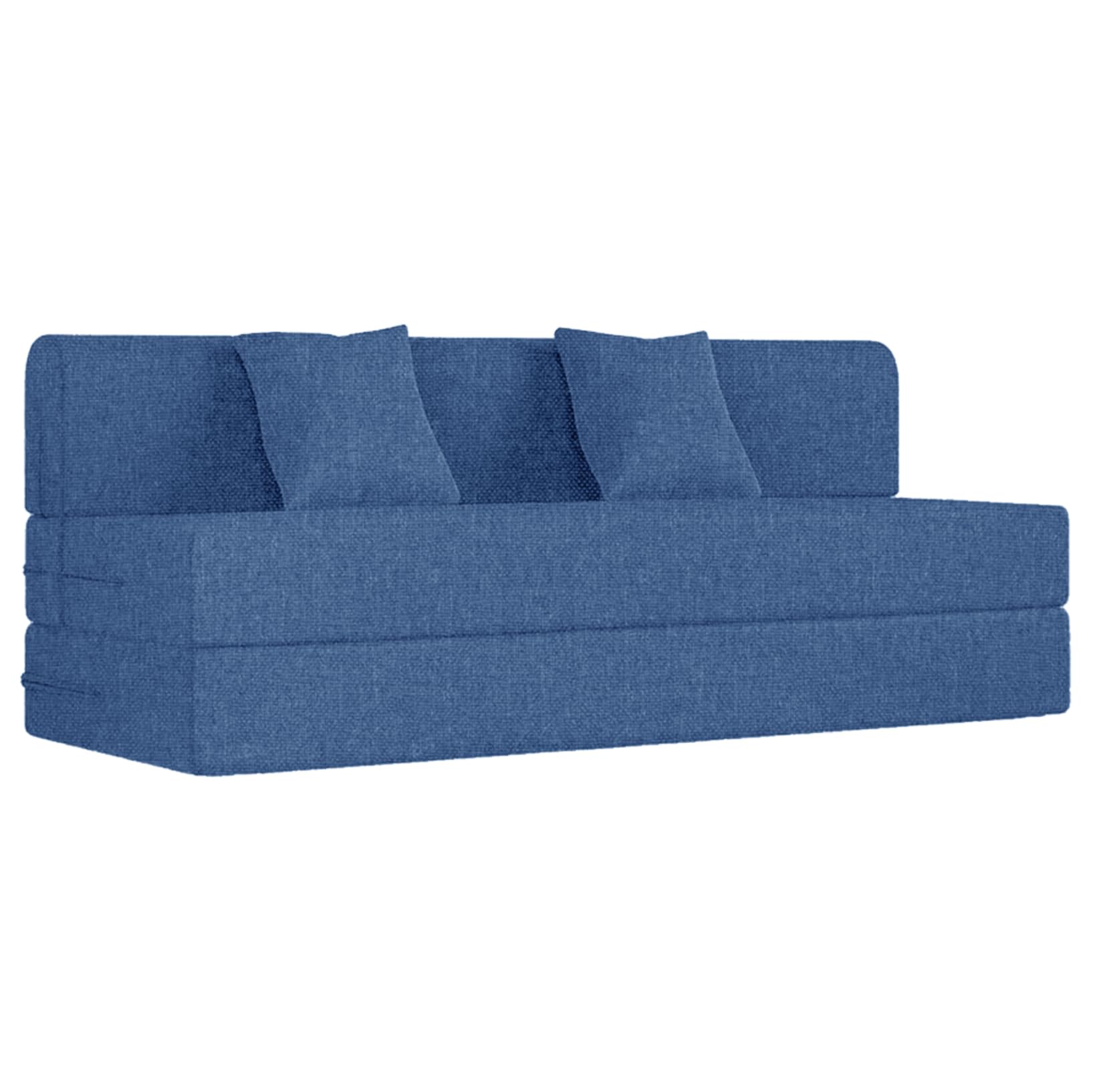 TRENDY VIBES | 3 -Seater, Blue Color | Folding Sofa Cum Bed & Mattress - Perfect for Guest Home & Office -5X6 Feet 1