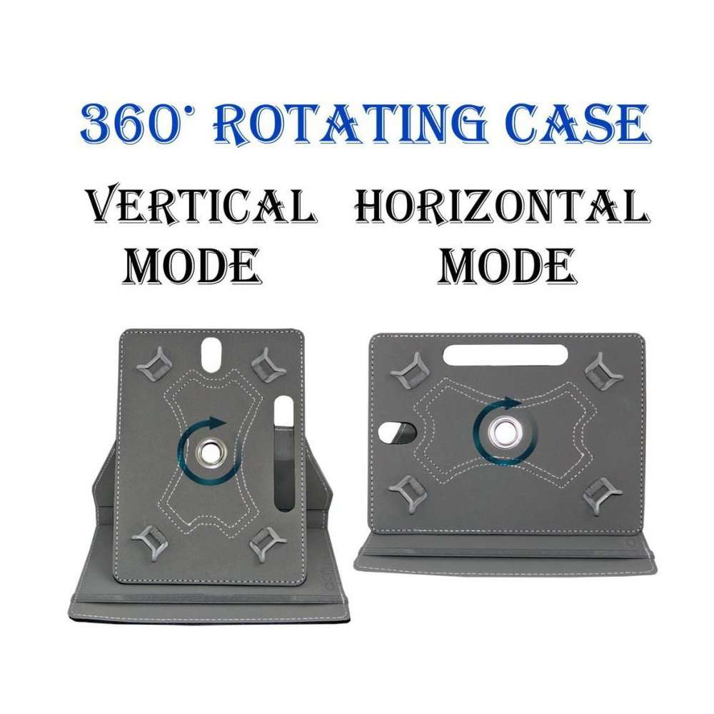 Fastway Rotating Leather Flip Case for iBall Slide PenBook 32 GB 10.1 inch with Wi-Fi Only Tablet Cover Stand (Red) 4