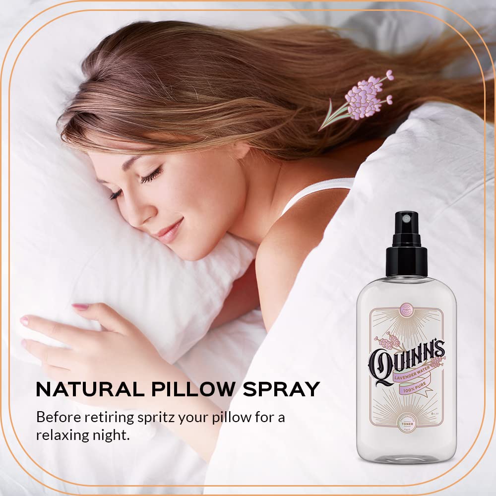 Quinn’s Alcohol Free Facial Toner Mist with Pure Rosewater 8oz and Quinn’s Alcohol Free Lavender Water-Natural Pillow Spray and Facial Body Mist 8oz 5