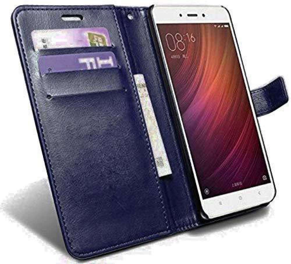 Frazil Leather Flip with Wallet Case with TPU Shockproof Cover for Redmi 11 Prime 4G, Redmi 11 Prime (Blue) 3