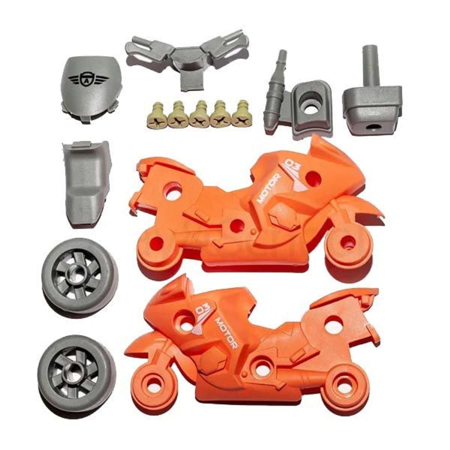 DUWOL DIY Police Vehicle Play Set Toy 3 Pack Cars with 1 Screwdriver Tools, Kids Stem Toys Including 1 Helicopter, 1 Air Jet, 1 Sport Bike, for Toddlers Birthday Gifts for Boys 4