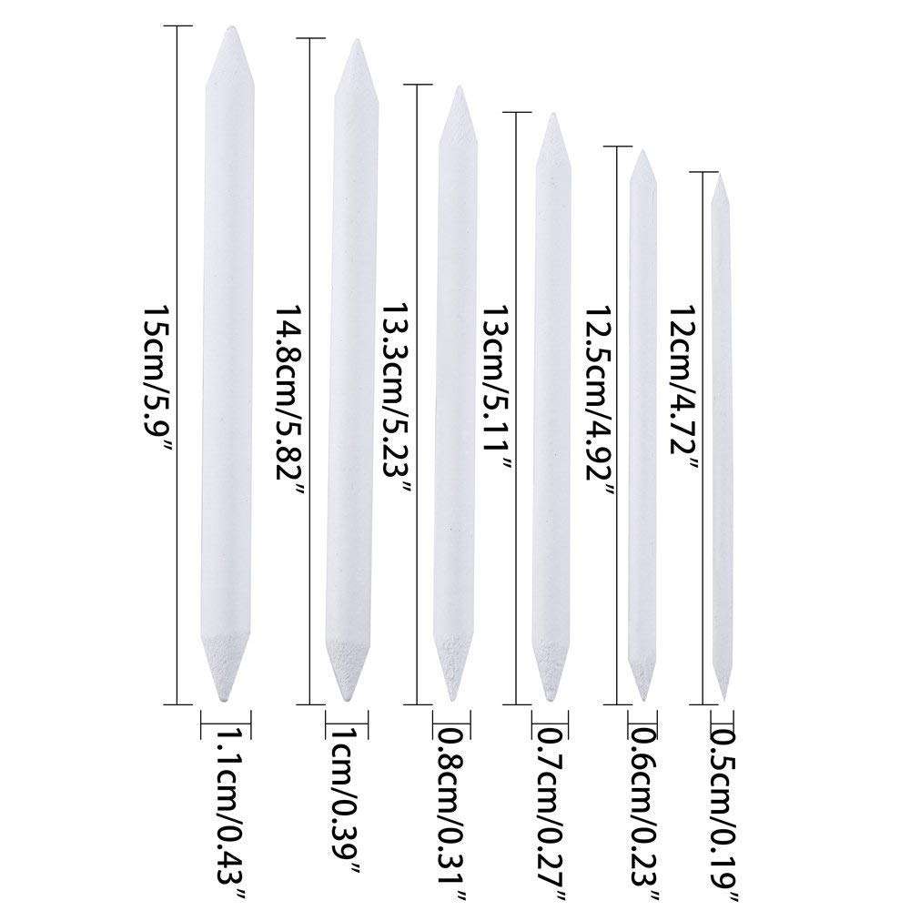 Shop Unkle 6PCS WHITE BLENDING PAPER STUMPS SET FOR ARTISTS (WHITE) 5