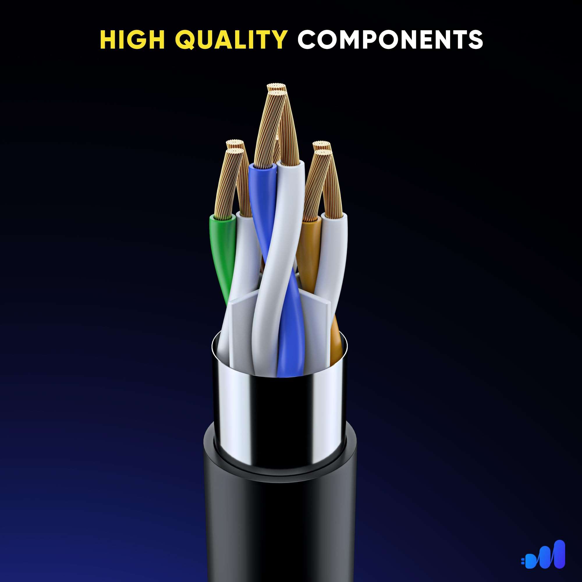 Maximm Cat6 Heavy Duty Outdoor Cable 100 ft - Black - Zero Lag Pure Copper, Waterproof Ethernet Cable Suitable for Direct Burial Installations. 2