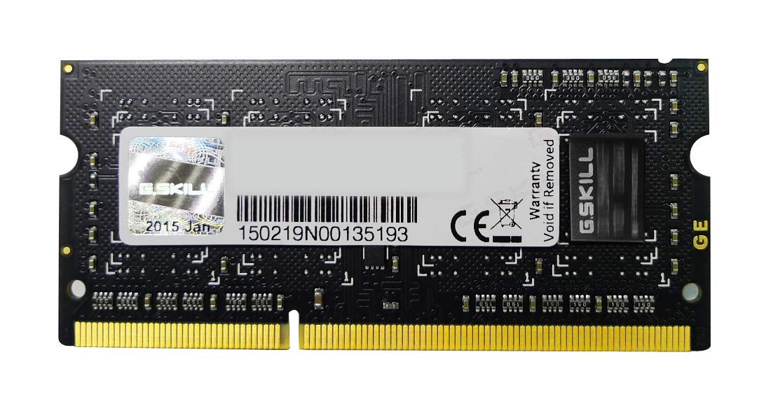G.Skill 8GB (2 x 4GB) 204-Pin DDR3 SO-DIMM DDR3 1600 (PC3 12800) Laptop Memory Model F3-12800CL11D-8GBSQ Retail 2