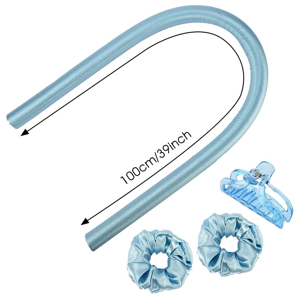 Akshved Heatless Hair Curlers For Long Hair, No Heat Silk Curls Headband You Can To Sleep In Overnight, Soft Foam Hair Rollers, Curling Ribbon and Flexi Rods for Natural Hair (MULTI) 4