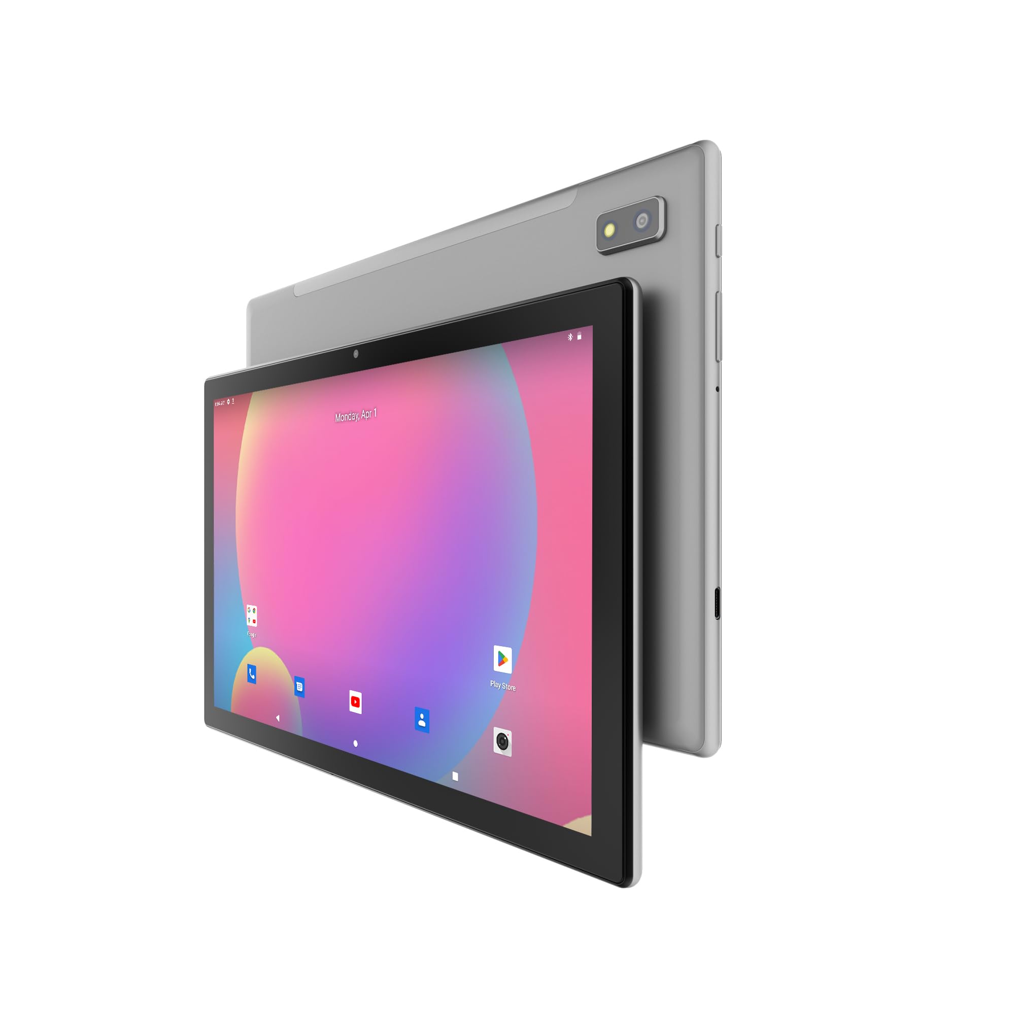 DOMO Slate SLP9 4G Tablet PC, 6765 10.1-Inch LCD, 4GB RAM, 64GB Storage, Glass Touch Screen, Volte, Dual SIM Slots, Octa Core CPU, GPS, Bluetooth (Grey) 5