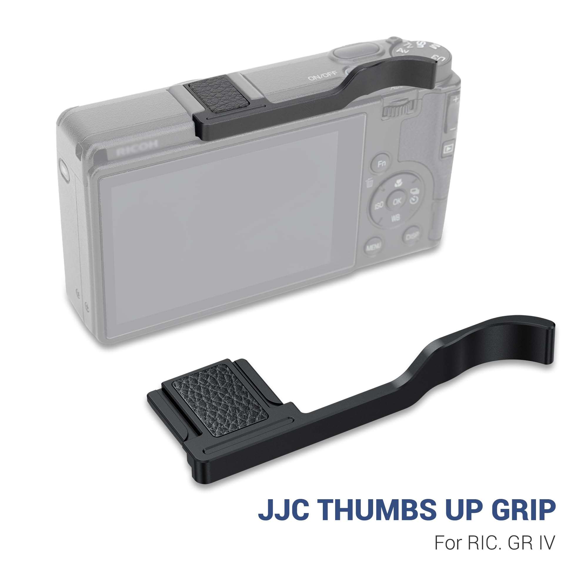Metal Thumbs Up Grip for Ricoh GR IV GRIV GR4 GR IV HDF Monochrome, Hot Shoe Cover Cap Protector for GR IV GRIV GR4 GR IV HDF Monochrome, Better Balance and Comfortable Secure Grip 3