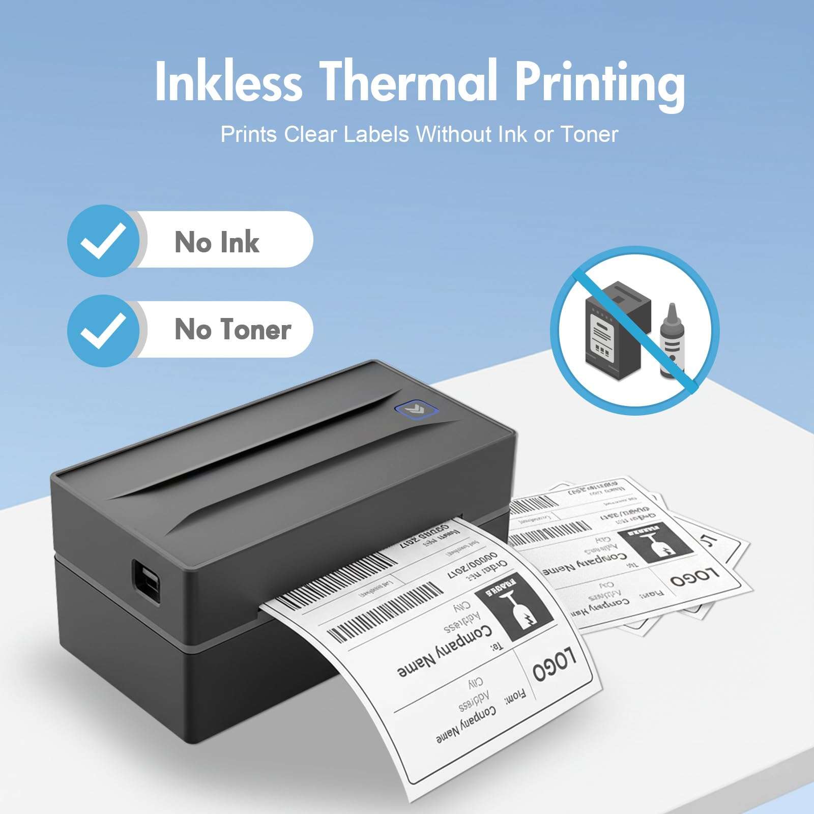 Bluetooth Thermal Shipping Label Printer: 4x6 Wireless Label Maker with Tape for Small Business - Compatible with iPhone, Android, Windows & Mac, Widely Used for USPS UPS Ebay Amazon Shopify Etsy 6