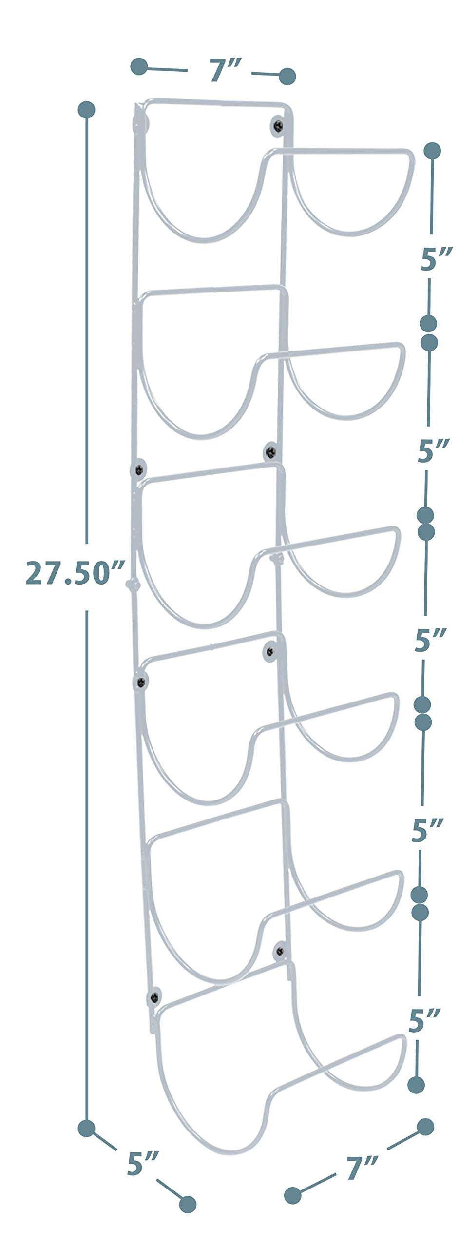 Sorbus Towel Rack Wall Mount – 6 Compartments of White Metal Towel Holder for Bathroom Decor Sets, Organizer for Linens, Gym, Rv, Door, Cabinet - Wine Rack Wall Mounted for Kitchen, Bar, Wine Cellar 4