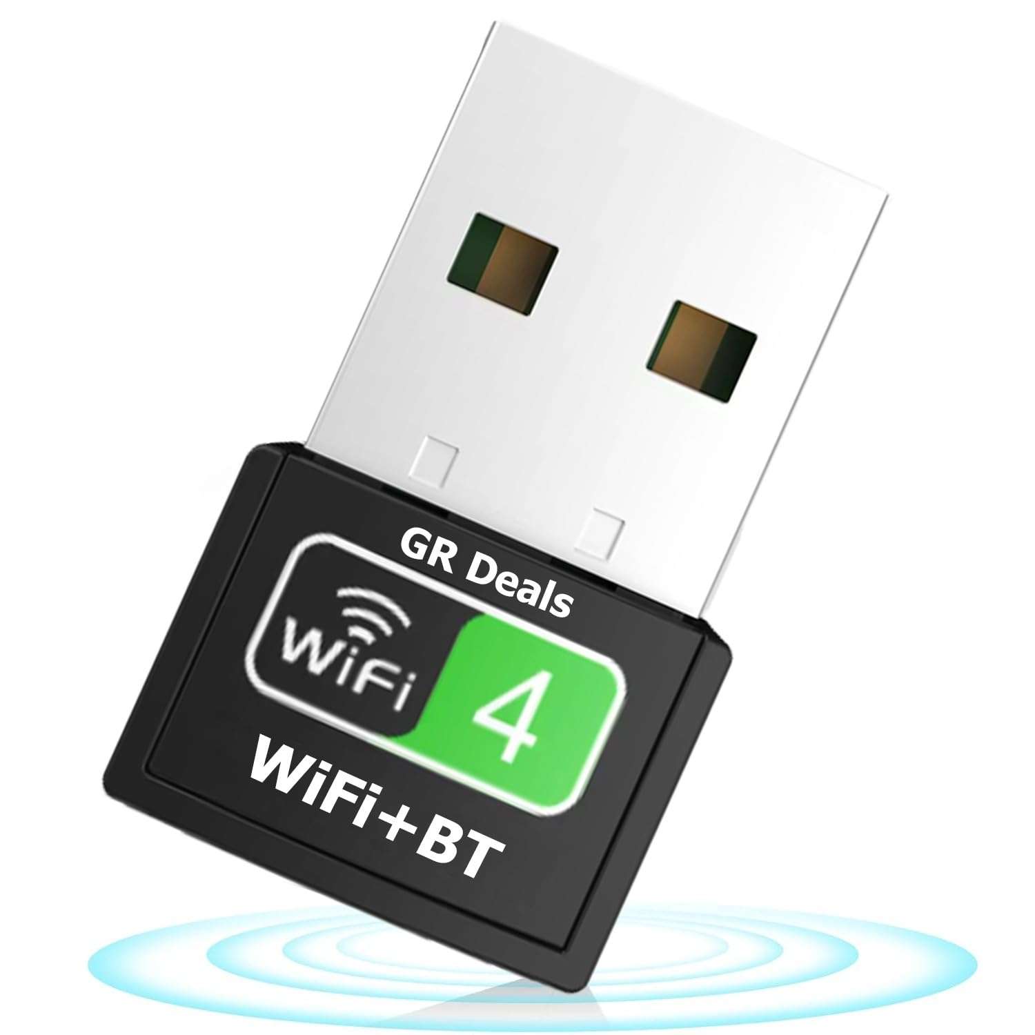 GR Deals 2 in 1 Wireless BT WiFi Dongle, Dual Band Bluetooth and WiFi Adapter for PC/Laptop/Desktop, WiFi Bluetooth Dongle (Upto 150 Mbps, 4.2GHz) Black. 1