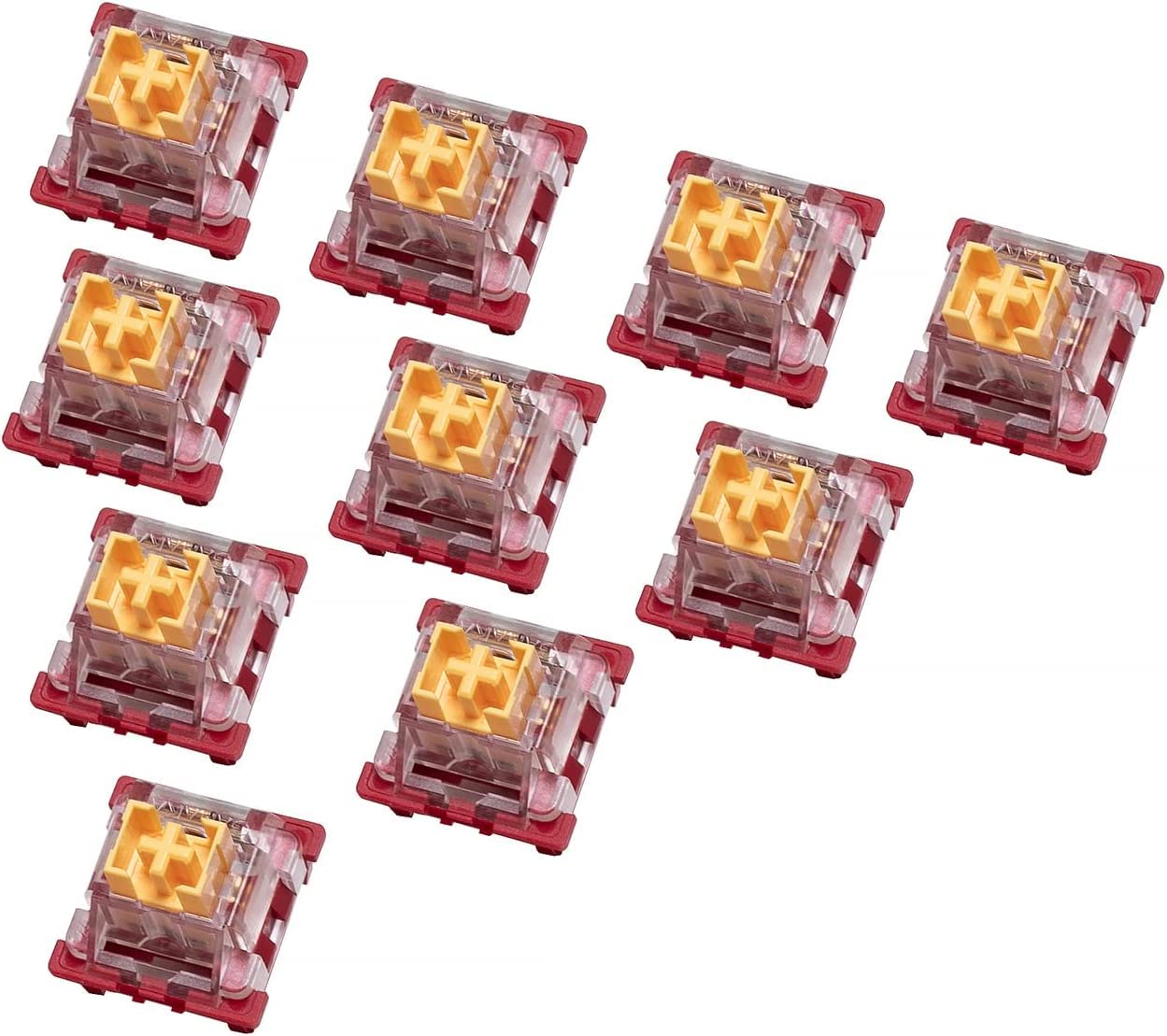GK GAMAKAY Silent Linear Mechanical Keyboard Switch, 70Pcs/Pack Phoenix Switch 3 Pin Switches for LK67 CK61 CK68 DIY Mechanical Gaming Keyboards (Phoenix Switch-70Pcs) 3