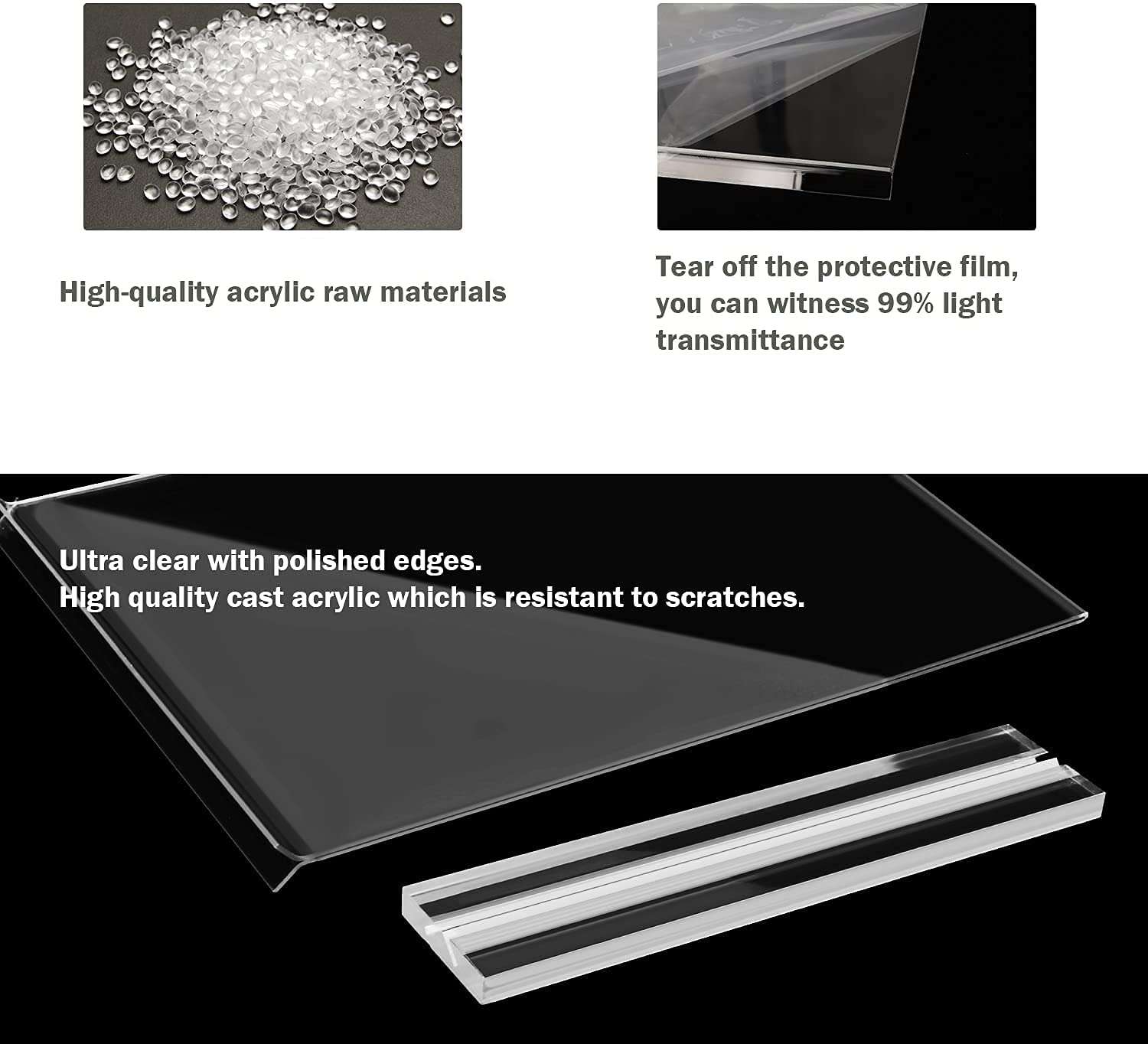 Acrylic Sign Stand 8.5 x 11-Acrylic T-Shaped Desktop Display Stand, Sign Holder，Menu ad Frame. Suitable for Restaurants, Promotions, Photo Frames, Events, Meetings (6 Pieces) 4