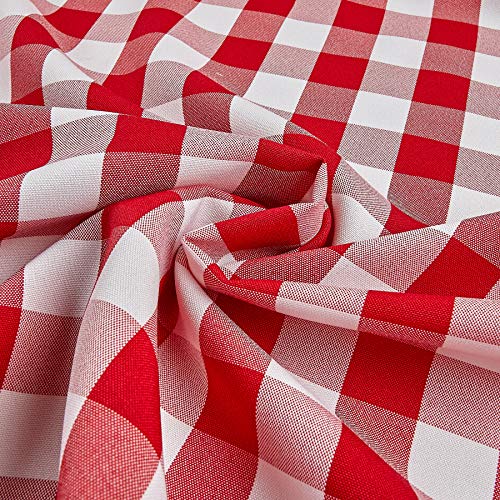 Picnic Gingham Yarn-Dyed Red/White, Fabric by the Yard 3