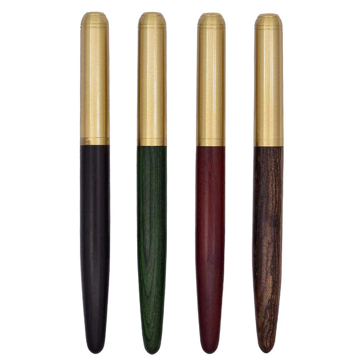SIPLIV Vintage Wooden Calligraphy Pens Set, 4 Pcs Handcrafted Colorful Wood Calligraphy Pen 0.5mm Pen Nib Smooth Writing Pen for Journaling School Office - Type B 3