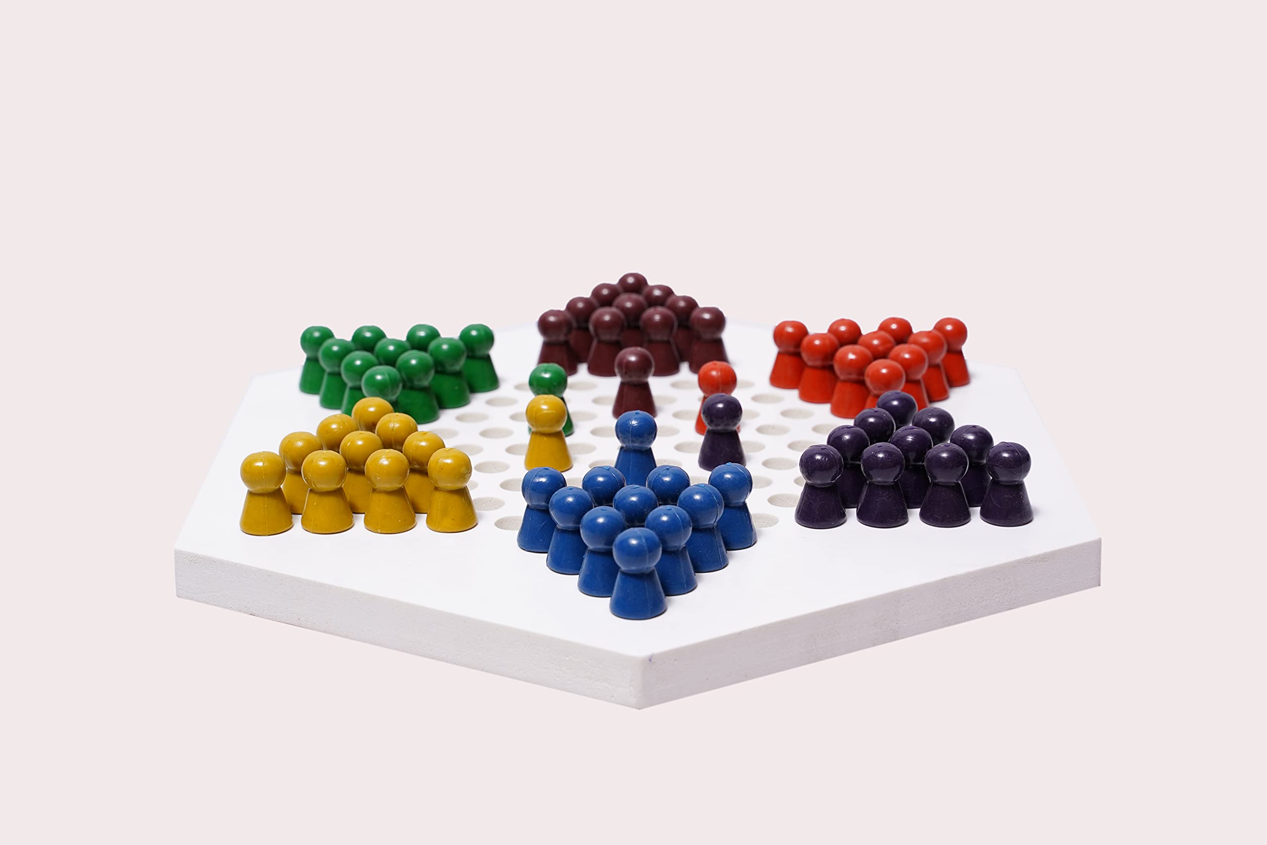 Chinese Hexagon Shape Checkers Game Set | Game Set for Kids & Family 5