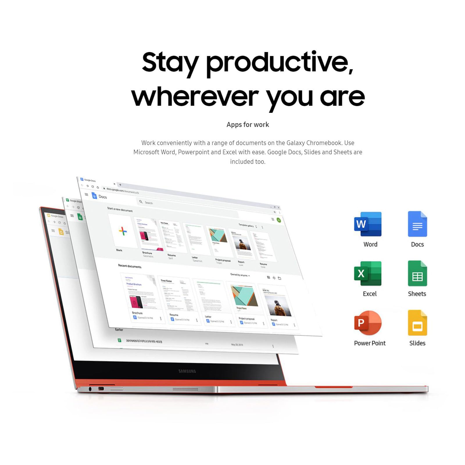 SAMSUNG Galaxy Chromebook Google Laptop Touchscreen Stylus Pen - 13.3 FHD QLED Display - i3-10110U - Backlit Keyboard - Wi-Fi 6 - USB C - Fingerprint (8GB RAM| 128GB Storage) 4