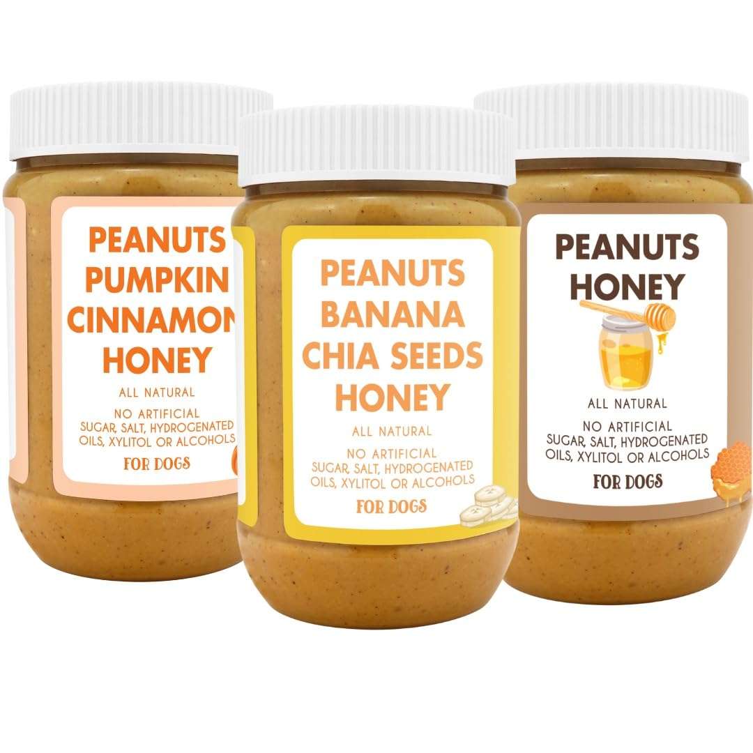 Pumpkin Pup + Ruff Ruff Raw + Barkin Banana Buddy BUDDER, 100% Natural Dog Peanut Butter, Healthy Dog Treats - Made in USA (Set of 3) 3