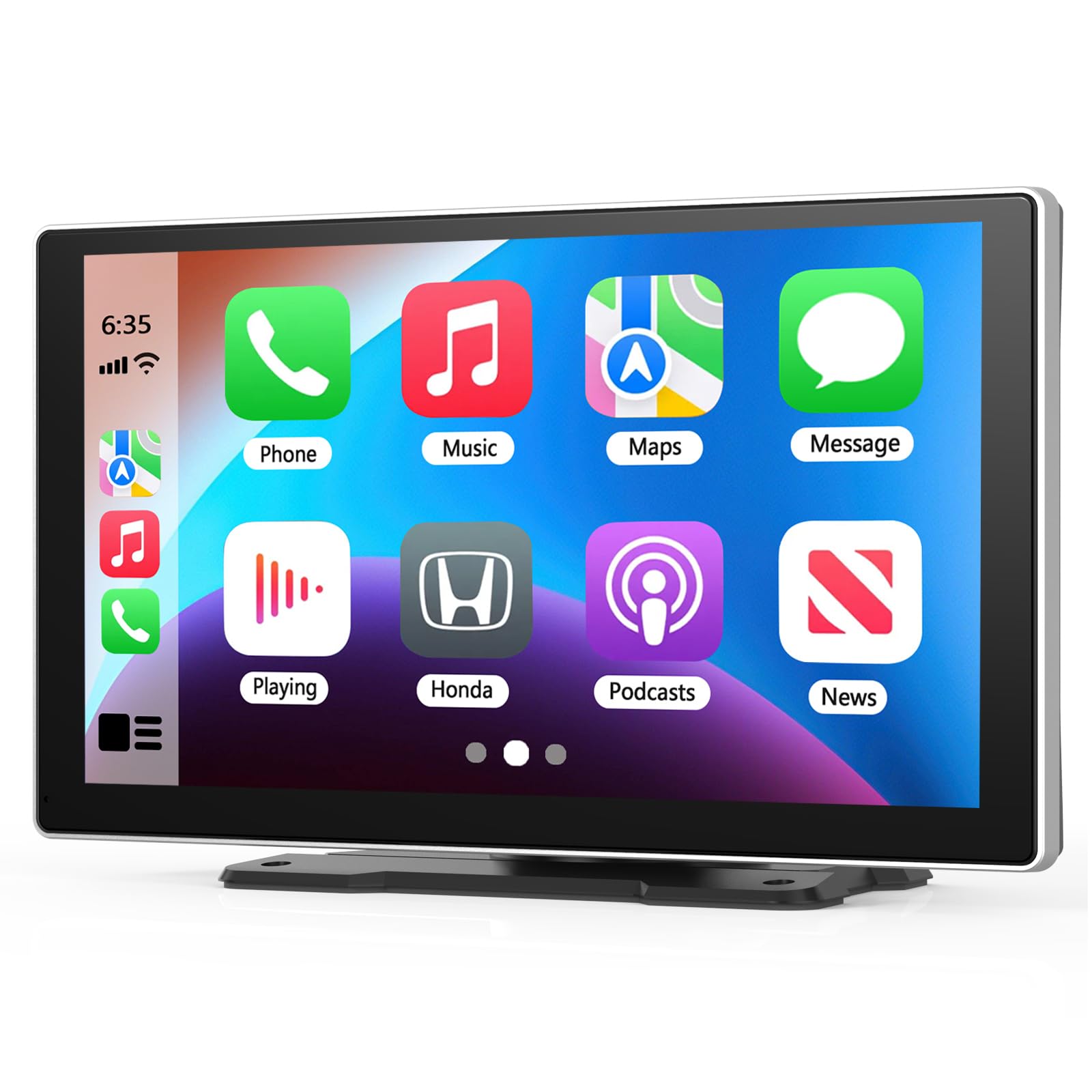 Portable Carplay Screen for Car, 9" Touch Screen Double Din Portable Car Stereo Compatible with Wireless Apple CarPlay and Android Auto/Miracast/Navigation/Bluetooth/Siri 1