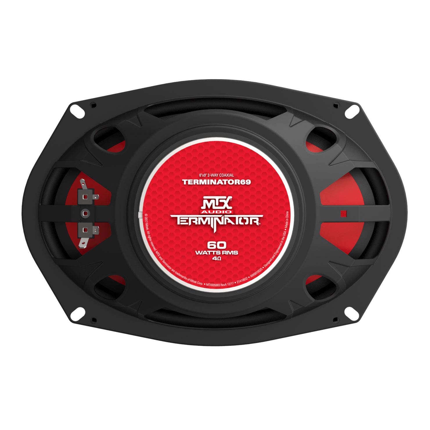 MTX Terminator69 60 Watt RMS 2 Way Polypropylene Coaxial Car Speakers, Pair 2