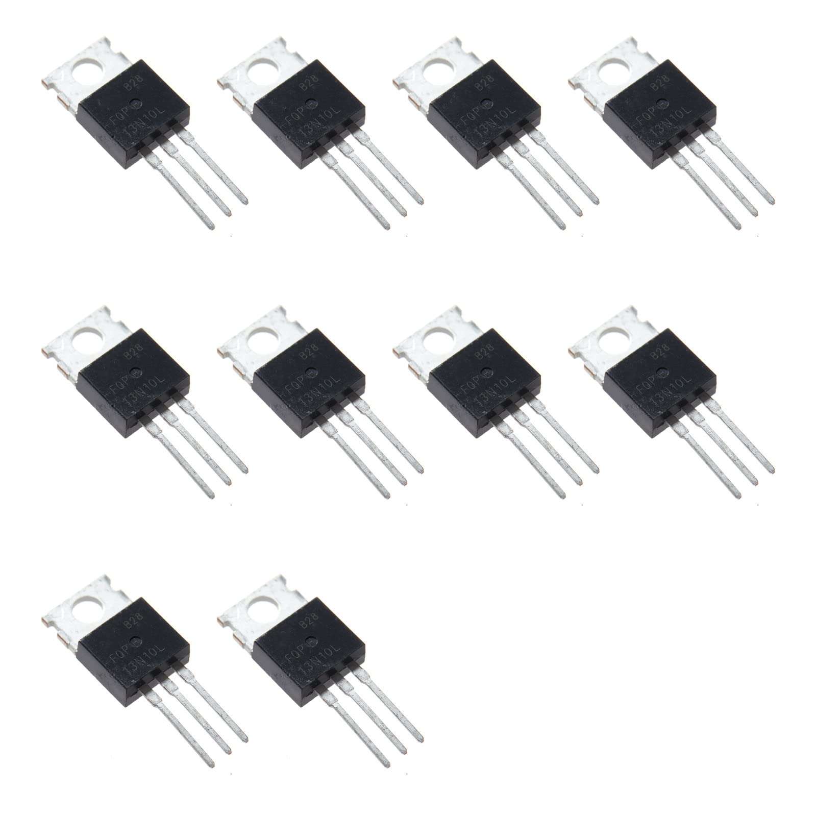 Bridgold 10pcs FQP13N10 13N10L FQP13N10L FQP N-Channel Mosfet Transistor 30A 60V,TO-220. 1