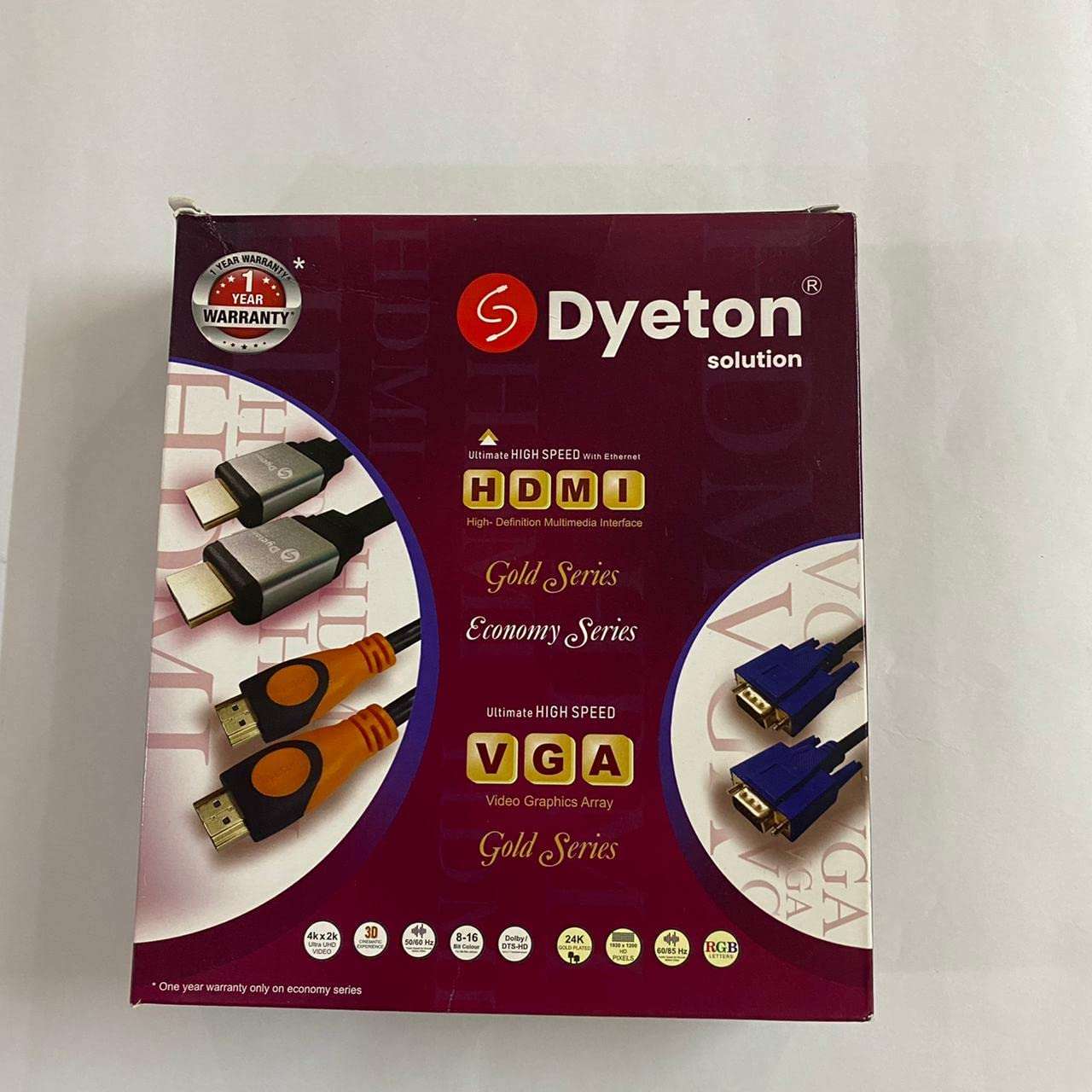 Dyeton solution | Ultimate HIGH SPEED with Ethernet |Triple shielded wire | HDMI High-Definition Multimedia (5 M) 4