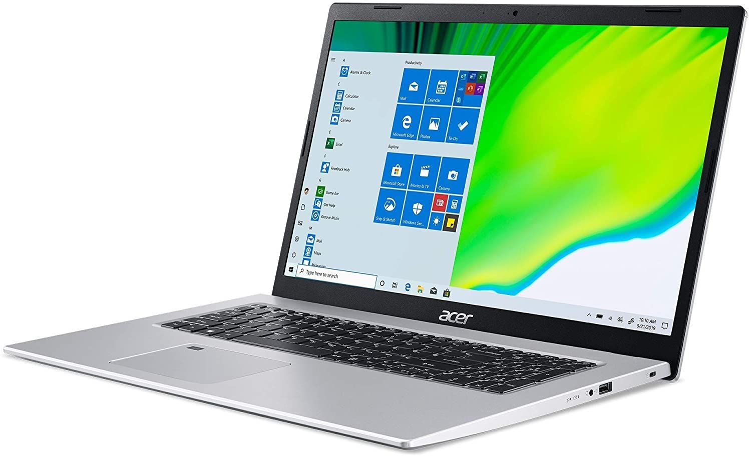 Newest Acer Aspire 17.3" IPS FHD Laptop, Intel 4-Core i7-1165G7, Iris Xe Graphics, 20GB RAM 1TB SSD, Type-C, HDMI, RJ45, Backlit Keyboard, Fingerprint, Windows 11 Home (A517-52-7681, Silver) 4
