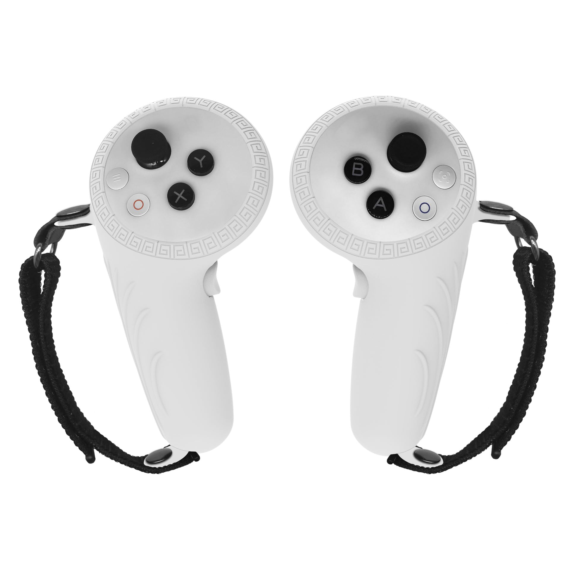 Gaming Console Silicone Grip Case for Pico4 Ultra, VR Gaming Drop Protection Case Elastic Cord (Translucent White)